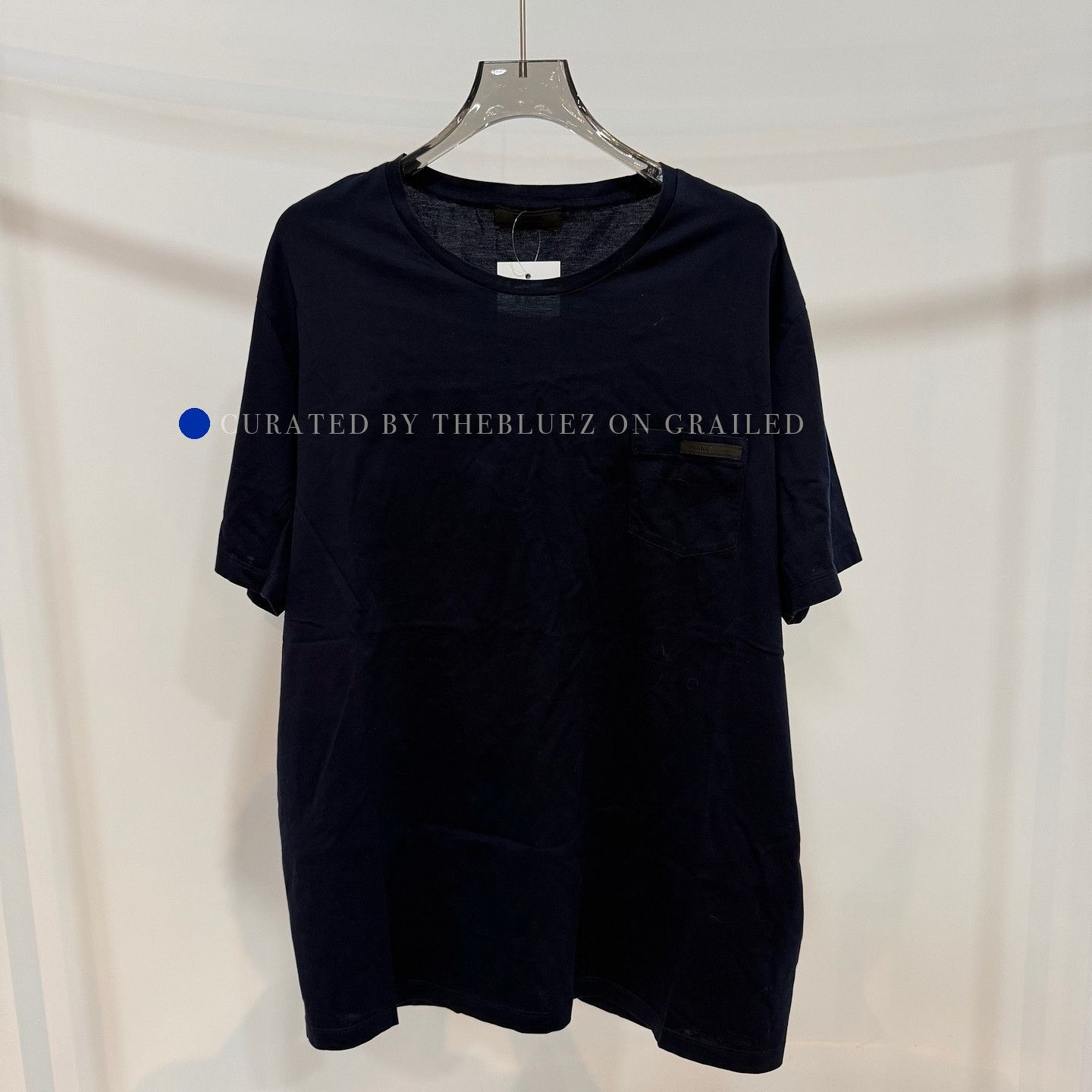 Prada Premium Pocket Logo T-Shirt in Blue Size US XXL / EU 58 / 5 - 1 Thumbnail