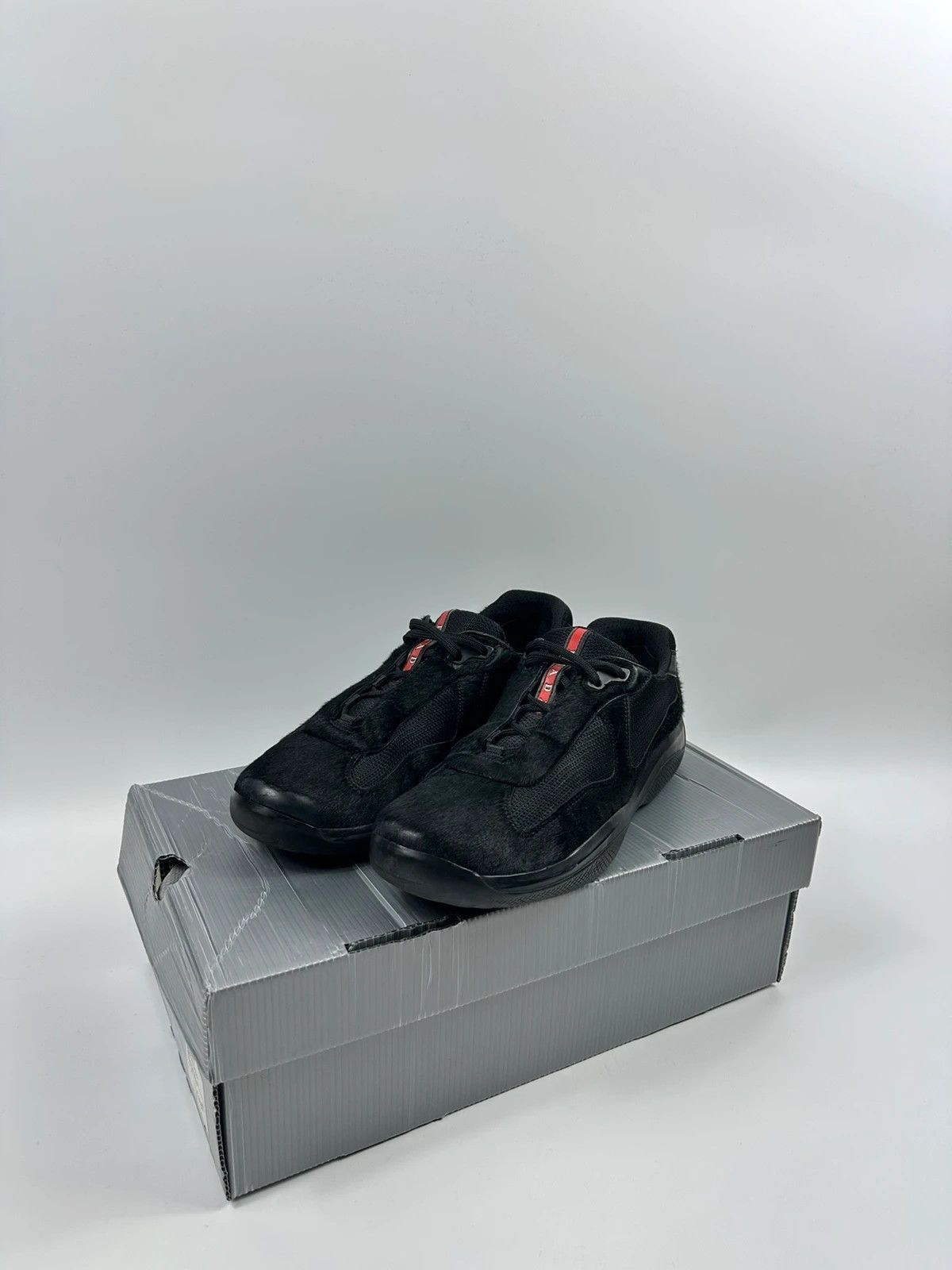 Prada Prada Sport 00’s Black Fur Americas Cup Sneakers Size US 10.5 / EU 43-44 - 10 Thumbnail