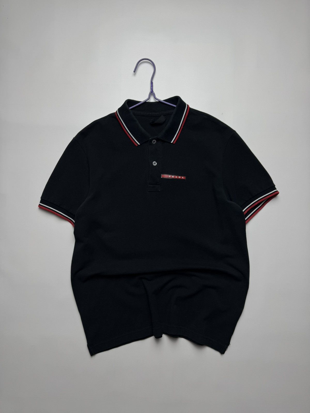 Prada Prada Linea Rossa Pique Polo Shirt Size US M / EU 48-50 / 2 - 2 Thumbnail