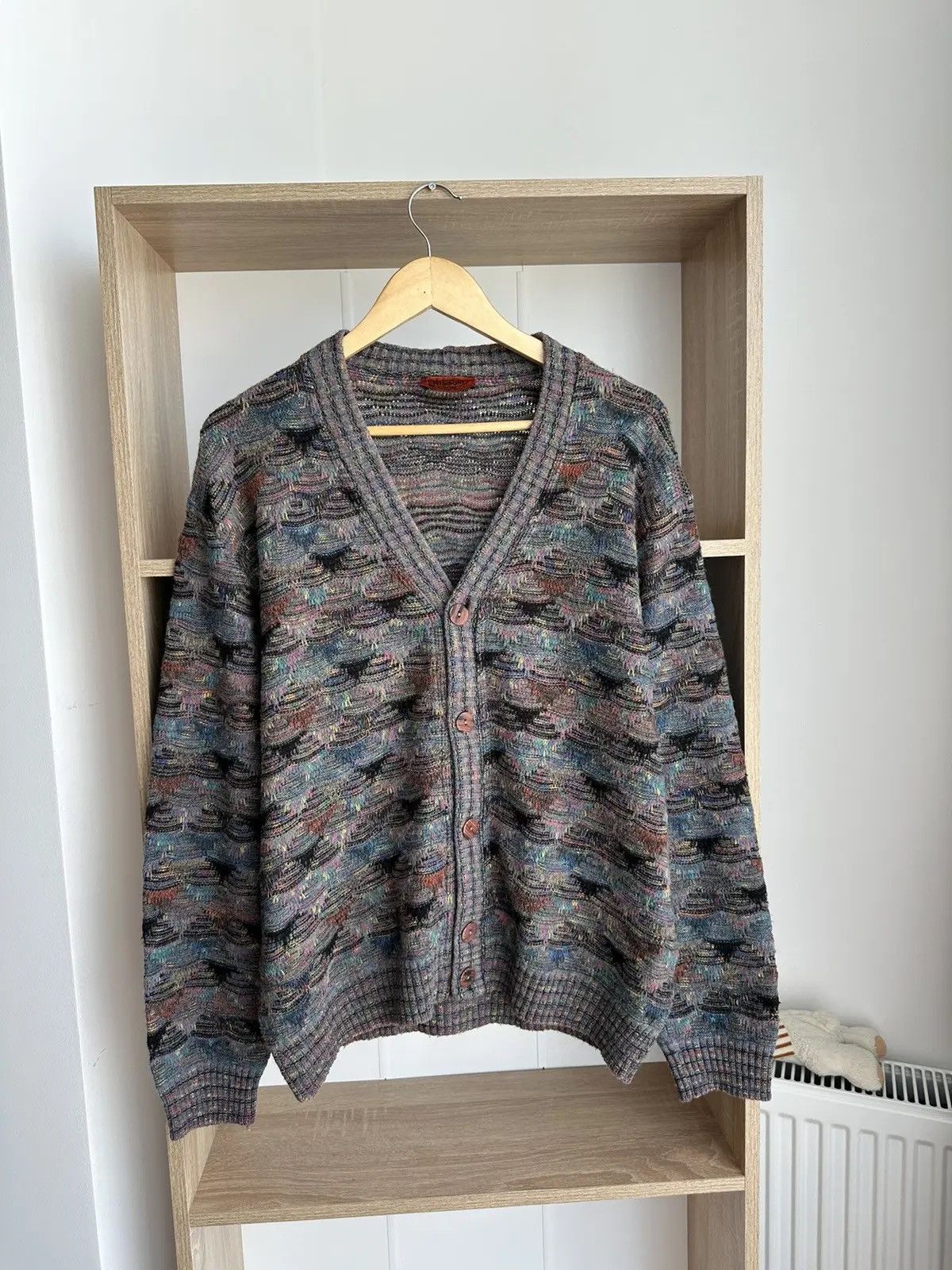 Missoni × Vintage Vintage Missoni Knit Wool Cardigan Iconic Rainbow Sweater Size US M / EU 48-50 / 2 - 9 Thumbnail