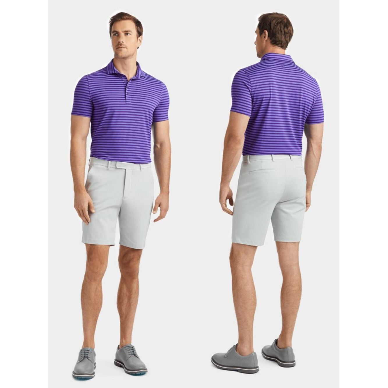 G/FORE G/FORE Midsummer Perforated Stripe Tech Jersey Polo Top Siz Size US XL / EU 56 / 4 - 1 Thumbnail
