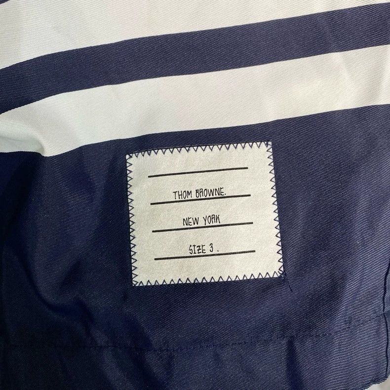 Thom Browne Thom Browne size3 Classic four stripes nylon pants Size US 27 - 3 Thumbnail
