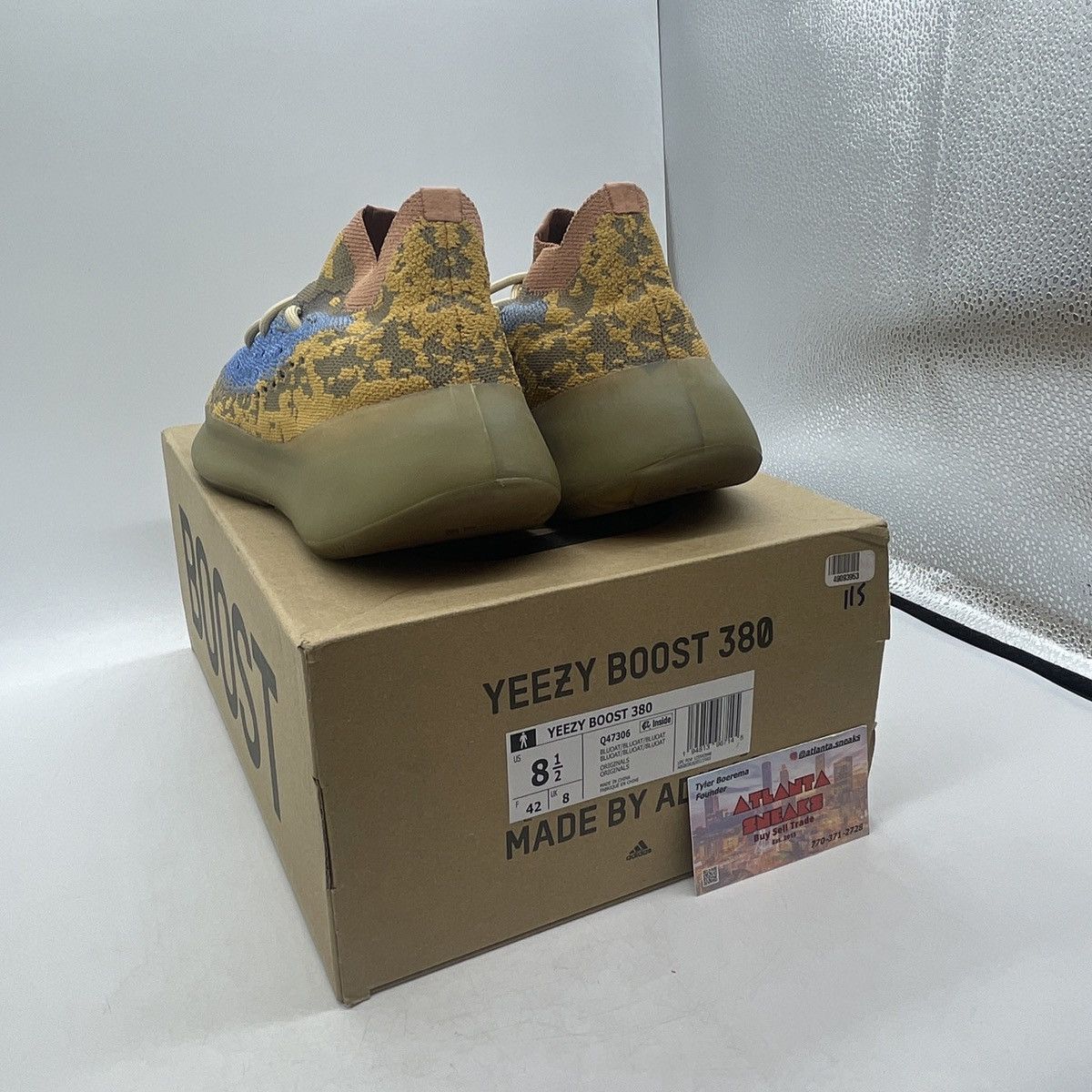 Adidas Yeezy boost 380 blue oat non reflective Size US 8.5 / EU 41-42 - 3 Thumbnail