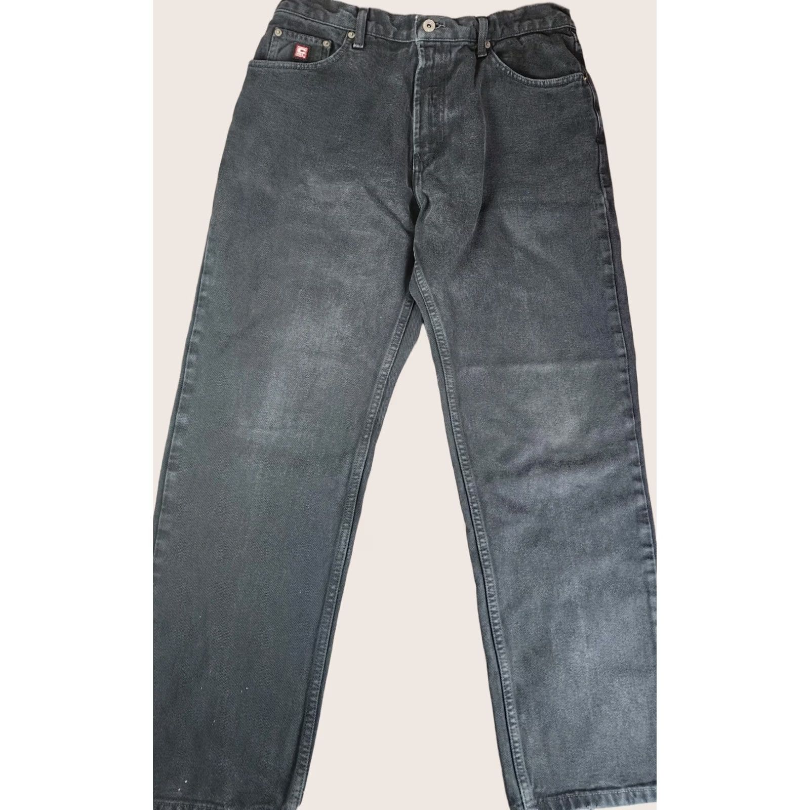 Chaps Chaps Ralph Lauren Jeans Men 34 x 30 Black Denim Straight Leg Vintage No holes 5-Pocket Logo, USA, Regular Fit, Cotton Denim Jeans Size US 34 / EU 50 - 1 Thumbnail