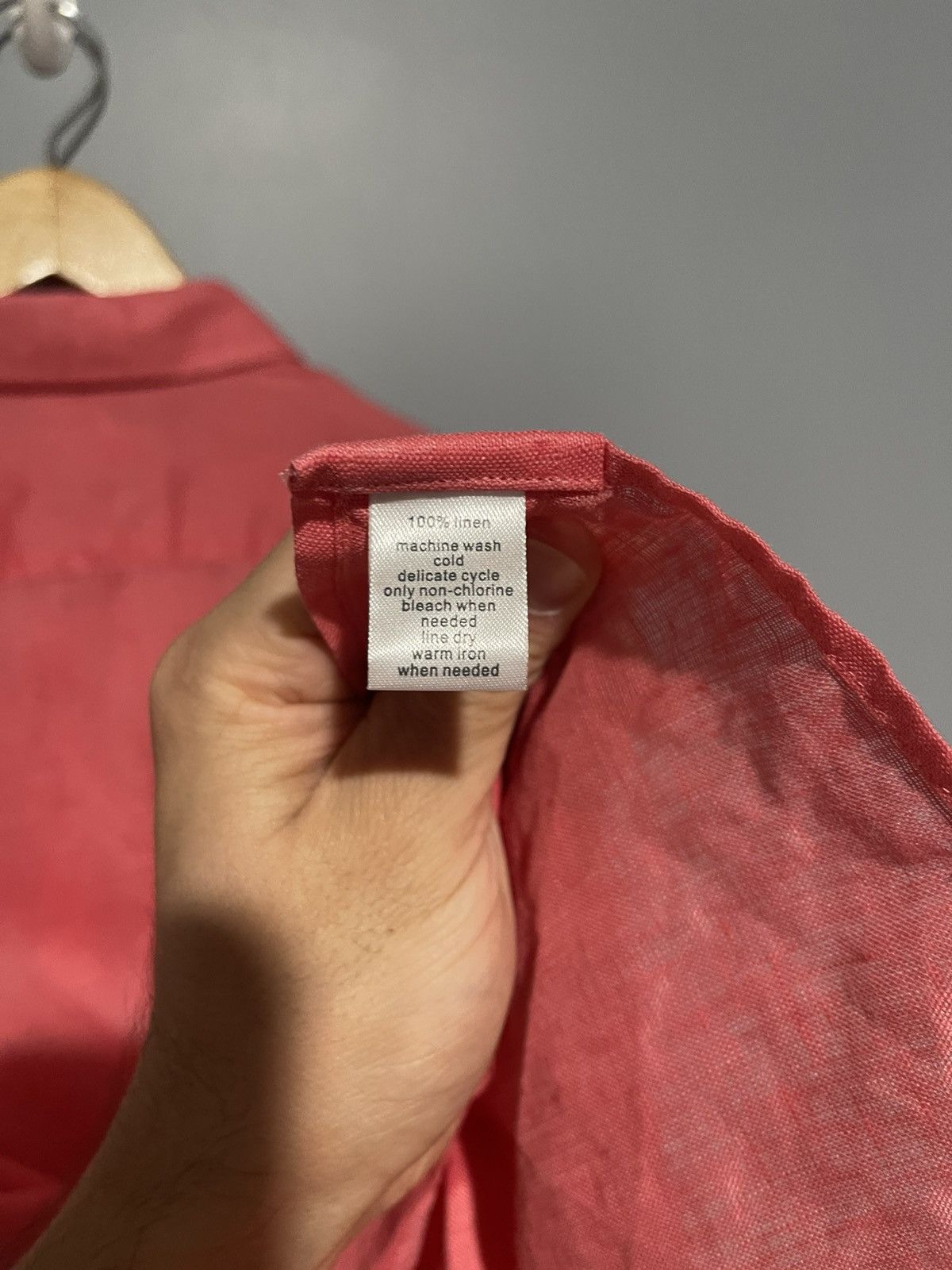 Paul Fredrick Paul Fredrick Linen Shirt Men’s 4XL Pink Button down classic Size US XXL / EU 58 / 5 - 7 Thumbnail