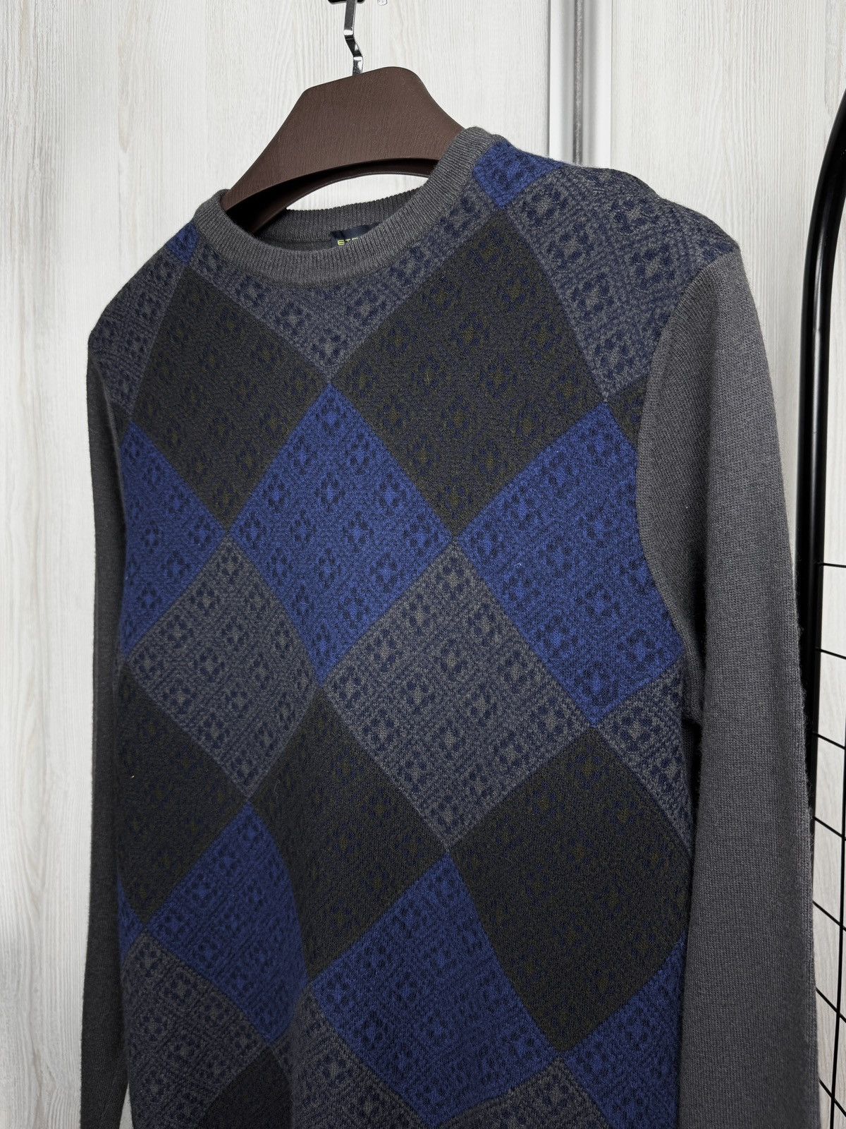 Etro ETRO wool cashmere multicolored ornament knitted sweater Size US M / EU 48-50 / 2 - 4 Thumbnail