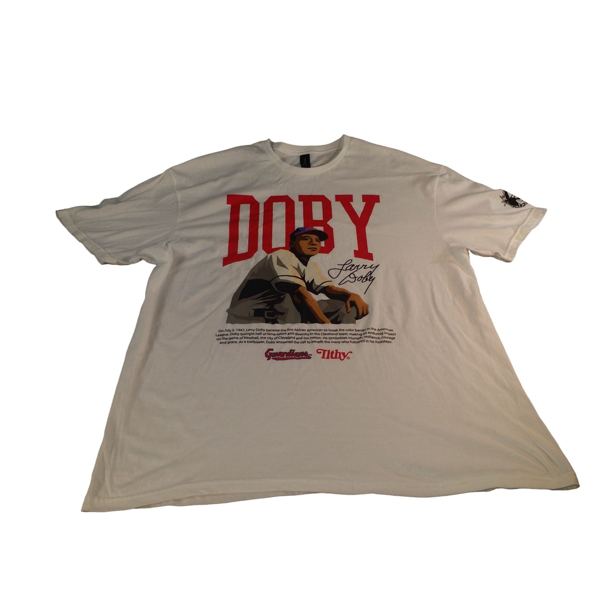 Gildan Cleveland Guardians MLB Tshirt Men Sz XL Gildan Larry Doby B Size US XL / EU 56 / 4 - 1 Thumbnail