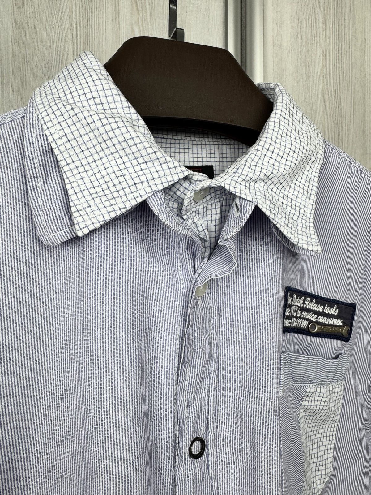 Von Dutch Von Dutch kustommade checkered double collar ss shirt Size US L / EU 52-54 / 3 - 10 Thumbnail