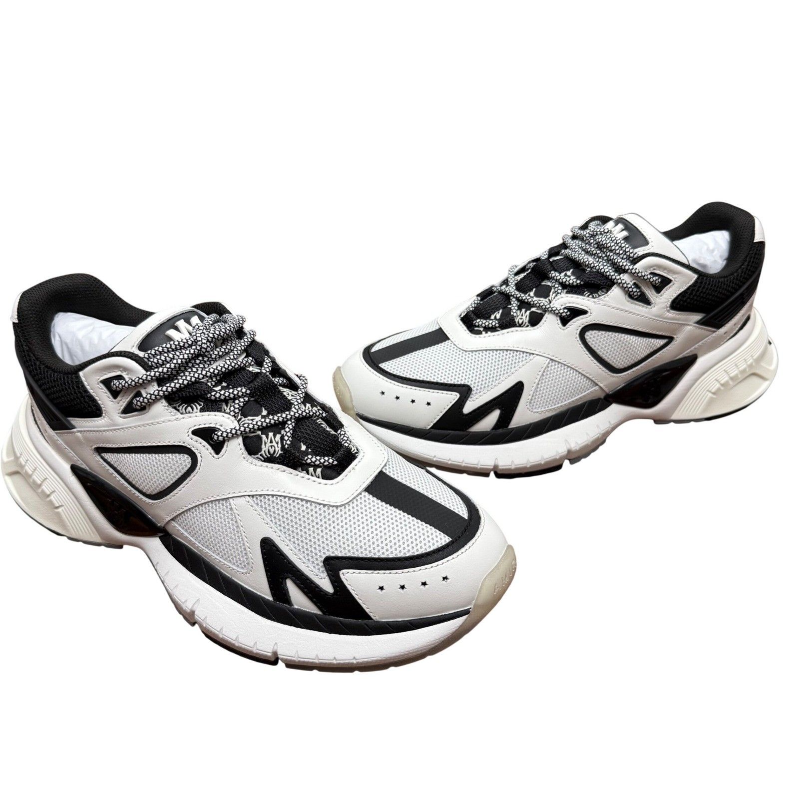 Amiri Amiri MA Runner Mens Size 10 Black White AMFOSR1089-001 Size US 10 / EU 43 - 1 Thumbnail