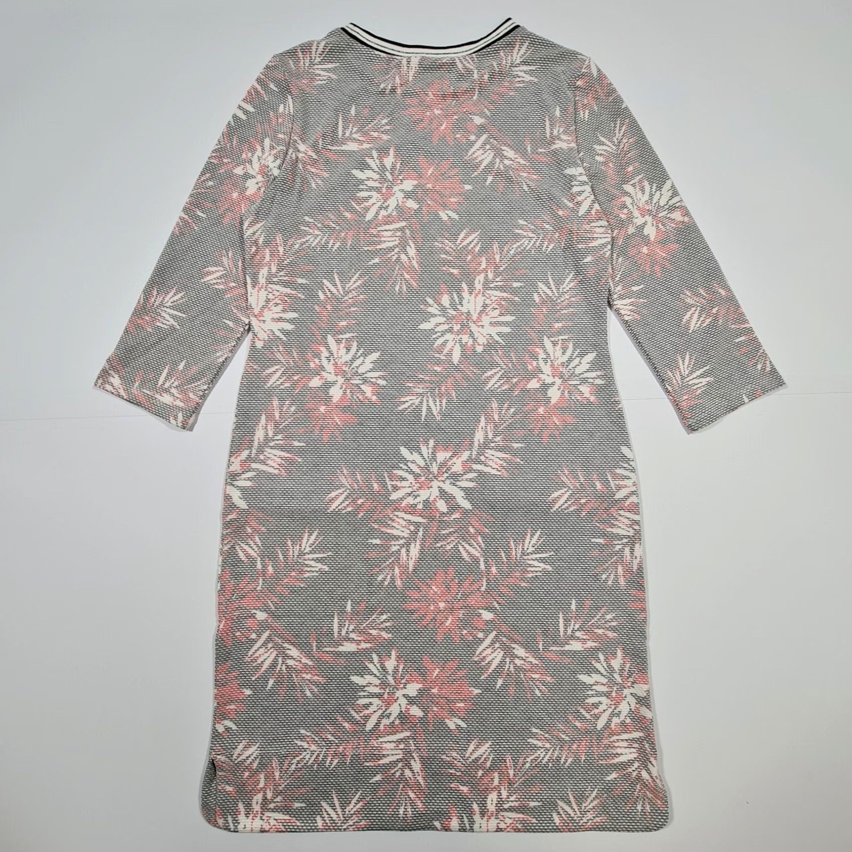 CO Betty & Co Dress Womens 10 Grey Sleeve Floral Knee Length Ladies Size L / US 10 / IT 46 - 5 Thumbnail