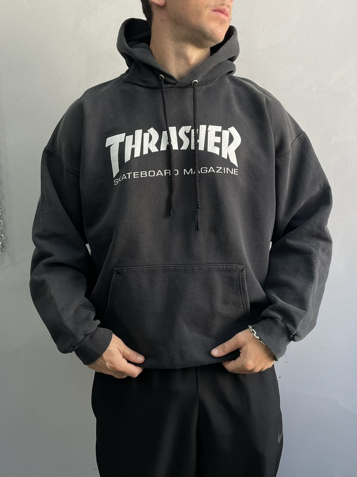 Thrasher Sk8 skater thrasher washed hoodie boxy fit Size US L / EU 52-54 / 3 - 1 Thumbnail