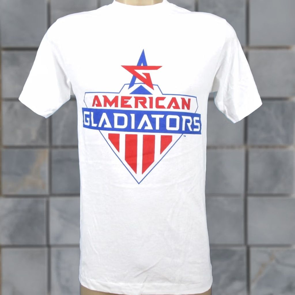 Vintage VINTAGE American Gladiators T-Shirt XS/SMALL White 80s 90s SOF TEE Mens Deadstock NOS Cotton Short Sleeve Crew Neck Shirt Size US XS / EU 42 / 0 - 1 Thumbnail