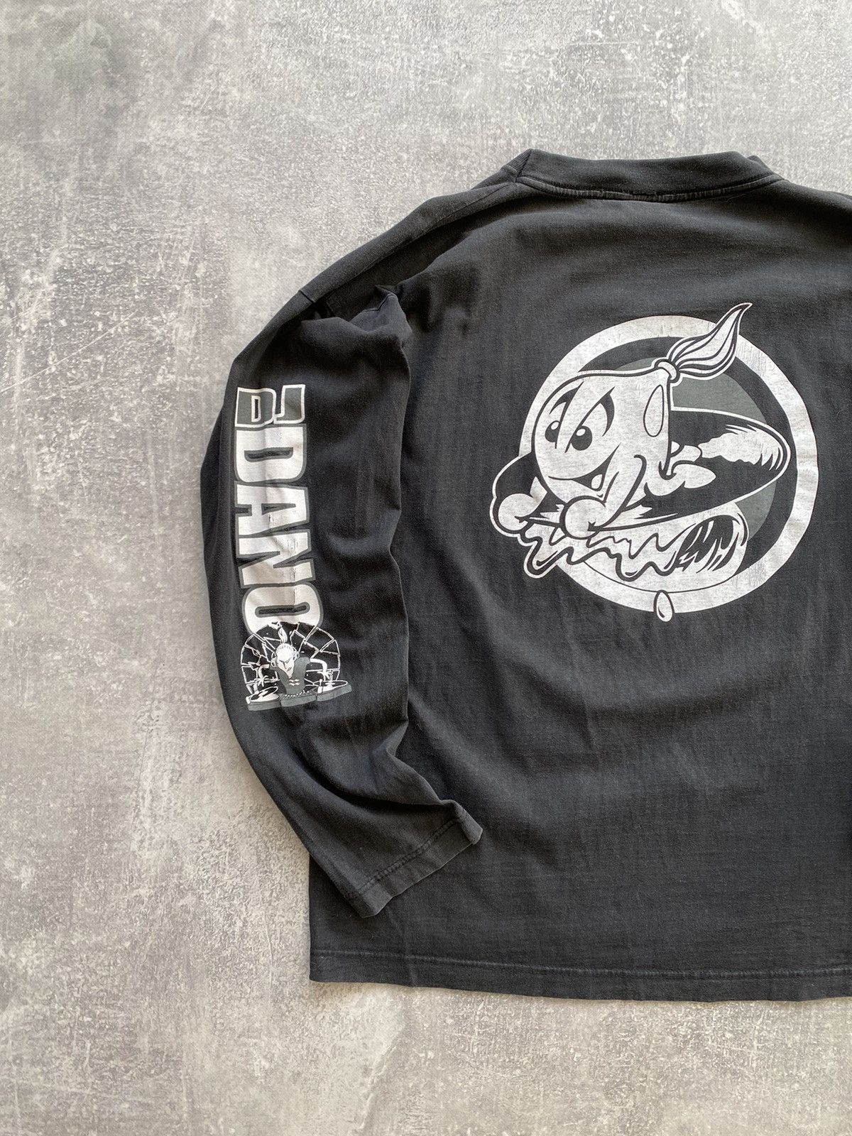 image of Band Tees x Thunderdome Vintage 90's Thunderdome Dj Dano Long Sleeves T-Shirt in Black (Size Medium
