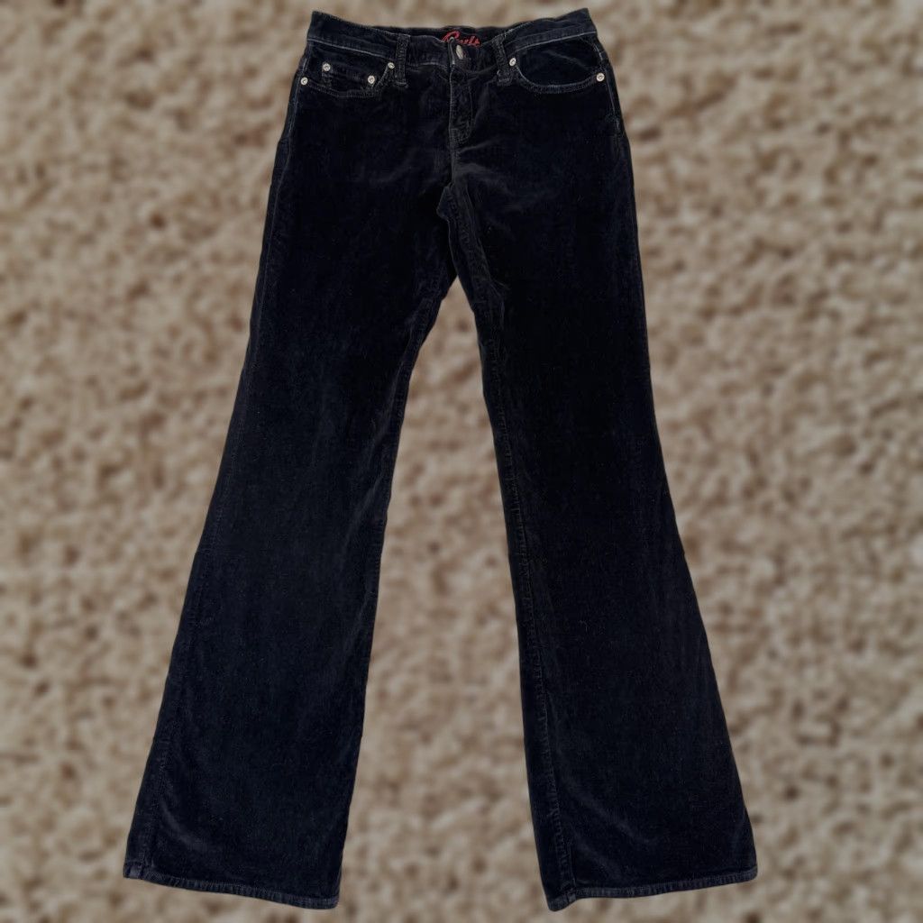 Velvet Blue Cult Jeans Womens 27 Black Velvet Weaver Straight Leg 5 Pocket Stretch Size 27" / US 4 / IT 40 - 1 Thumbnail