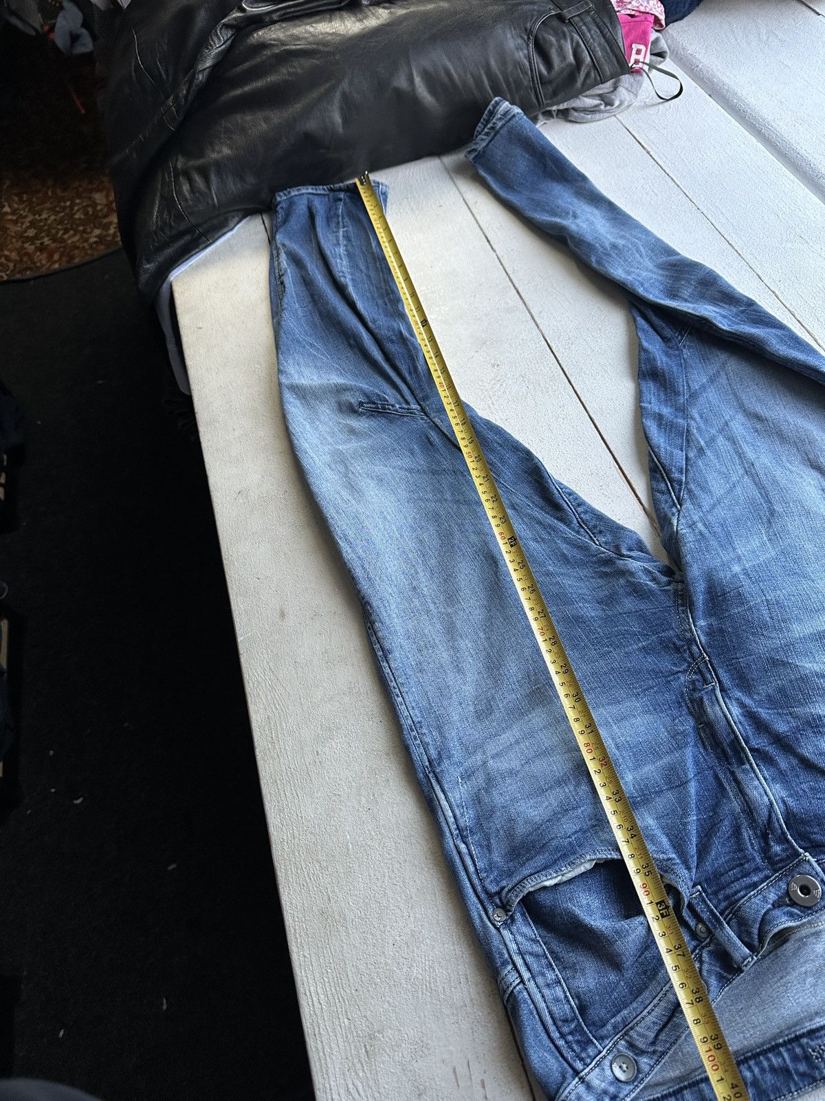 G-Star VNTG🚨96 G STAR RAW Jeans AVANT GARDE Washed Denim y2k 3301 Size 36" / US 14 / IT 50 - 14 Thumbnail