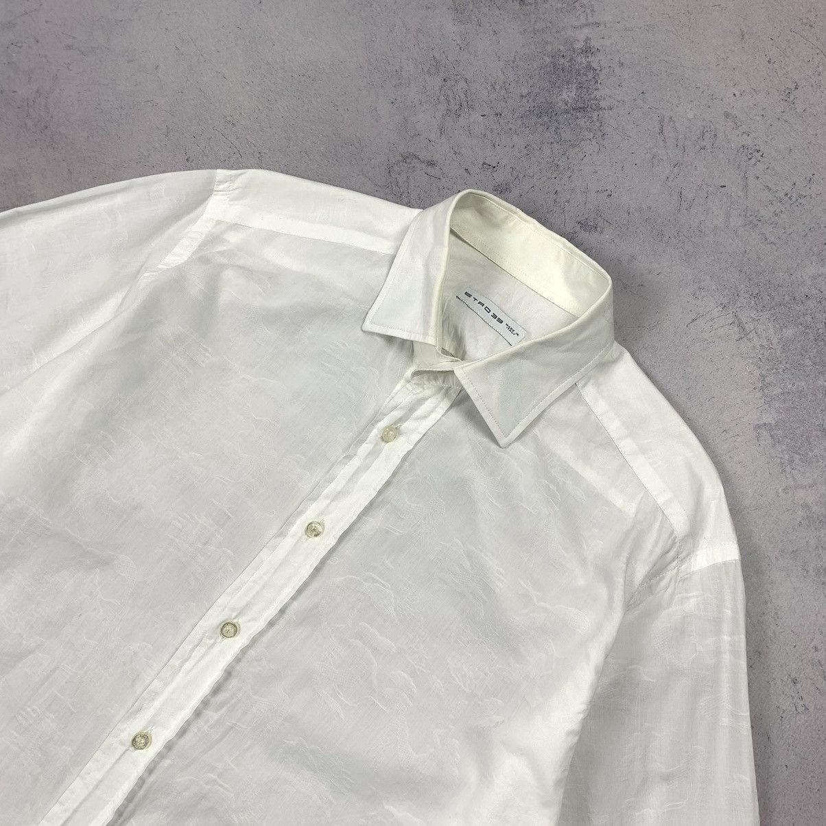 Etro Etro 39 Classic Formal White Shirt Button-Up Luxury Designer Size US S / EU 44-46 / 1 - 2 Thumbnail