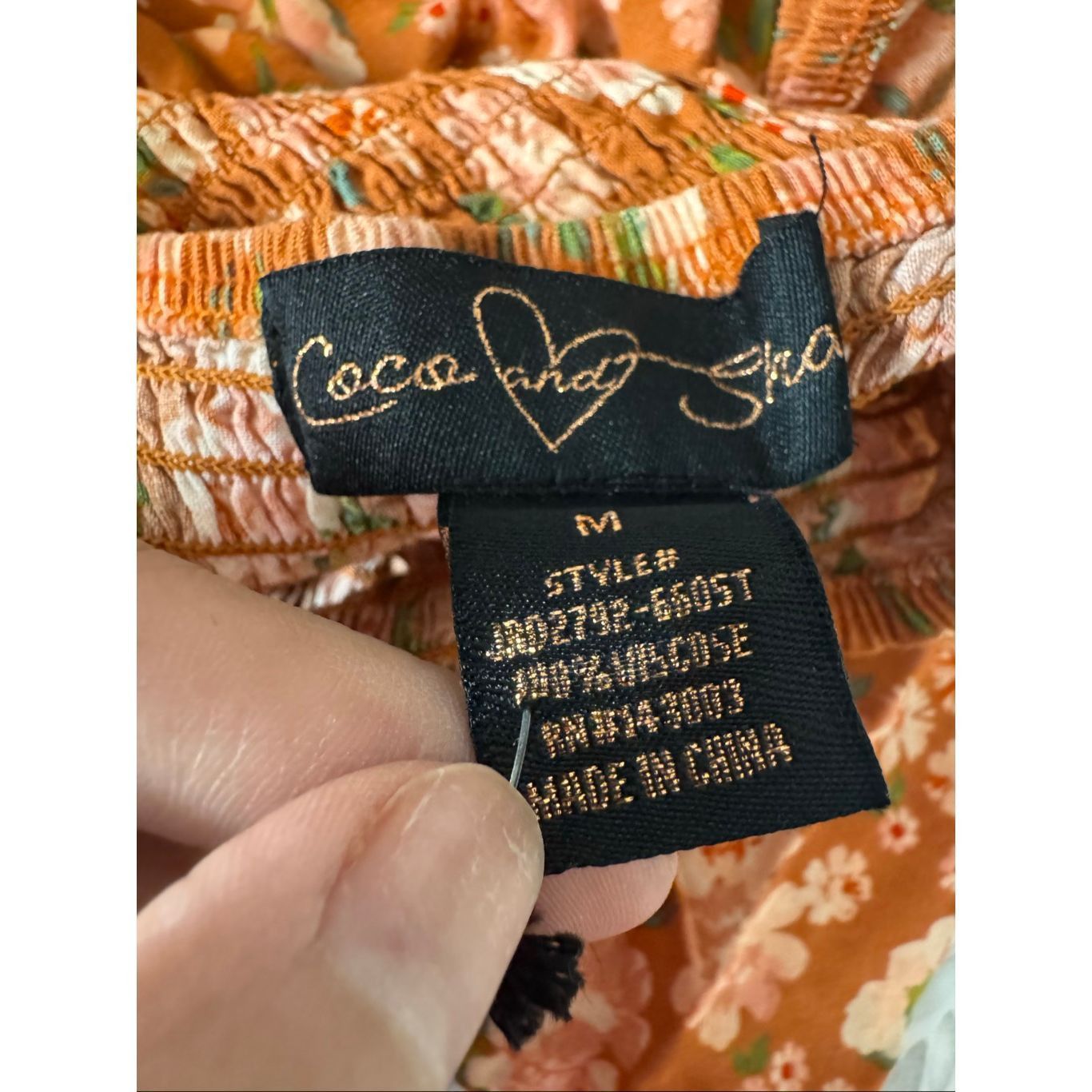 Other Coco & Sky Floral Smocked Maxi Dress – Ruffle Straps, Tiered Size M / US 6-8 / IT 42-44 - 6 Thumbnail