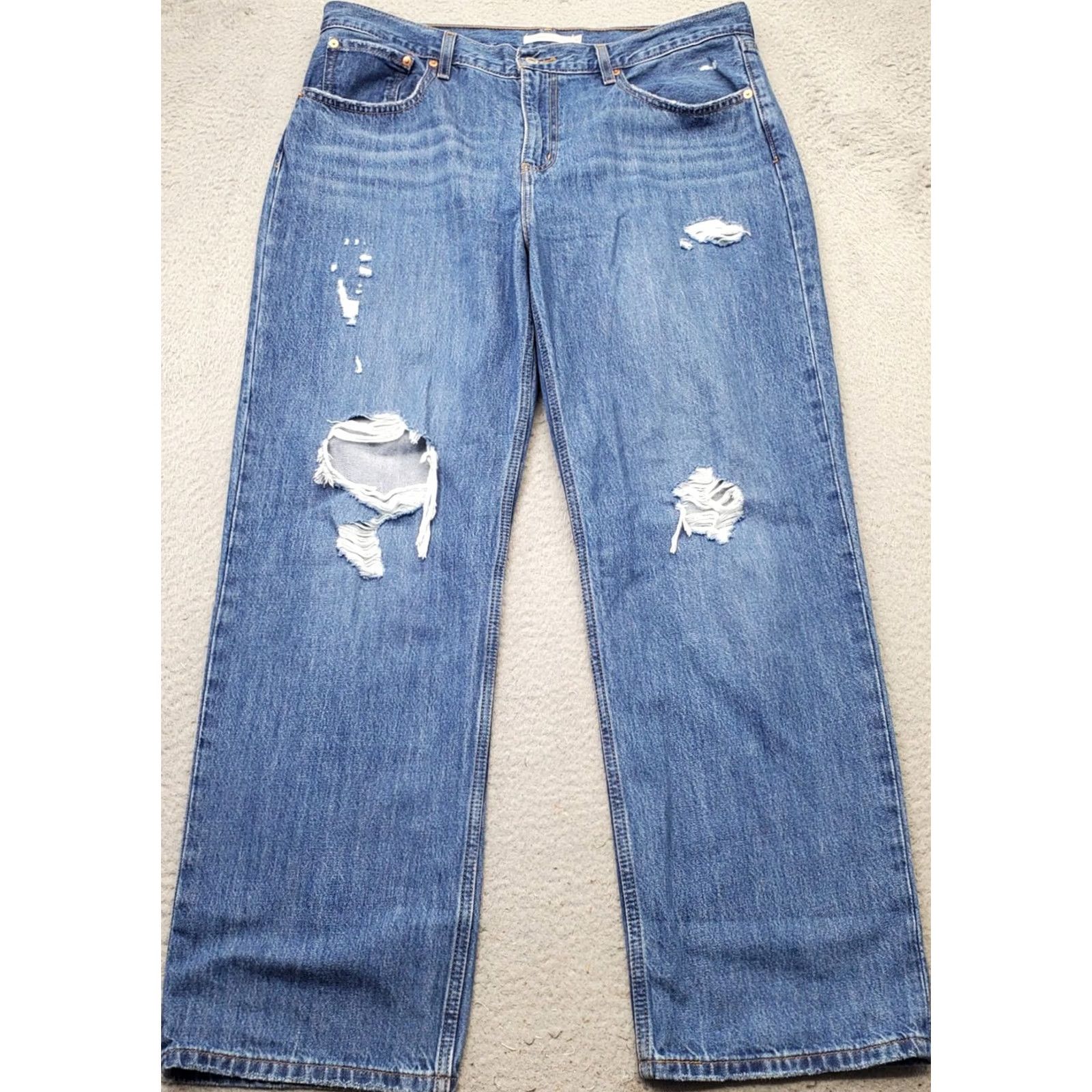 Levi's Levi'S 501 Jeans Women Medium Blue Denim Classic Straight Size 24" / US 00 / IT 34 - 2 Thumbnail