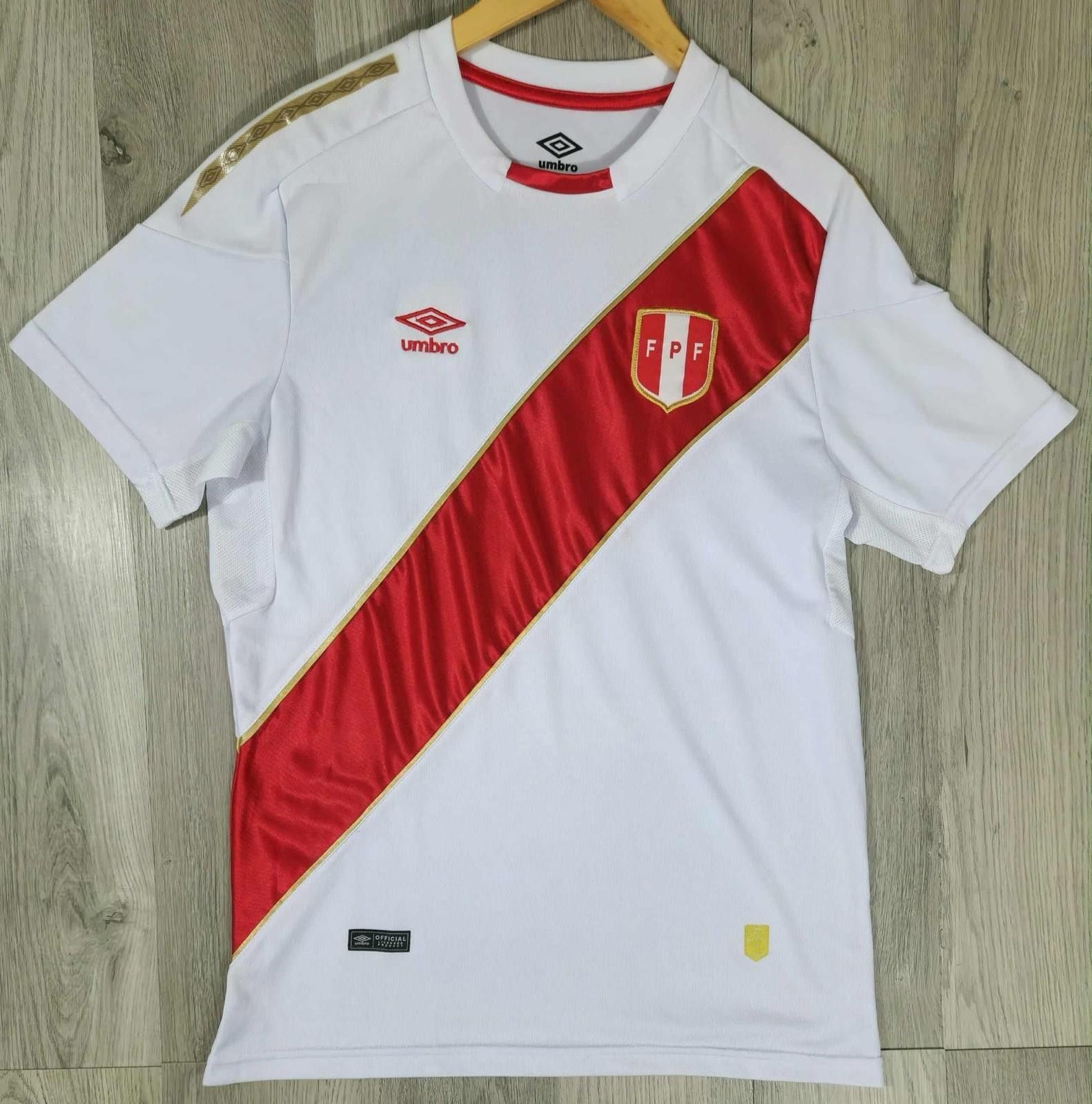 Other Peru Umbro Soccer Jersey Futbol Official Large Tricolor Size ONE SIZE - 1 Thumbnail