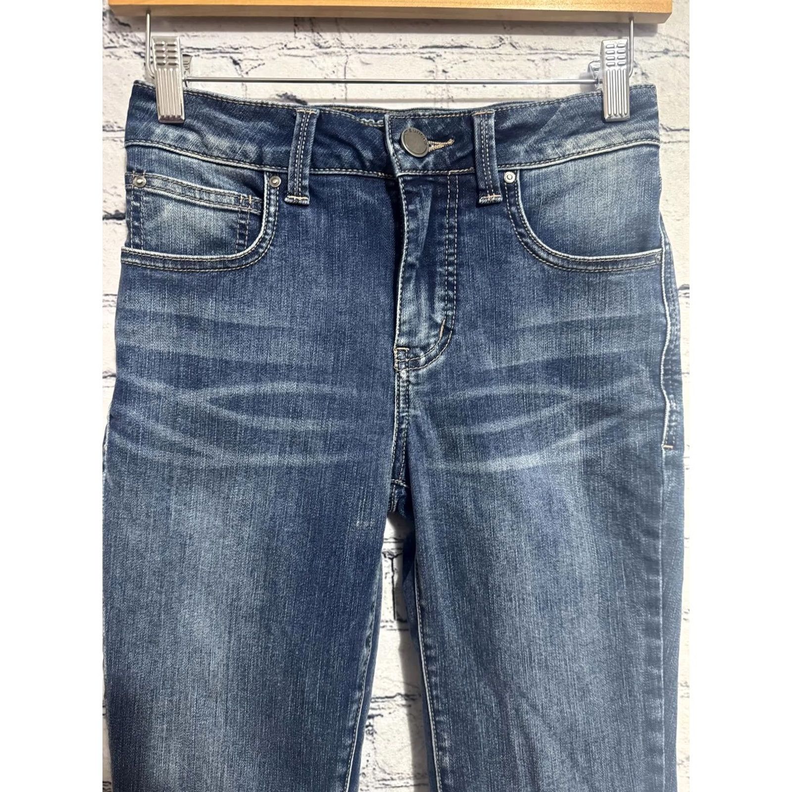 Vintage Maurices Everflex High-Rise Women's Jeans Size 0 Regular Blue Denim Dark Wash 26x29 Slim? Size 26" / US 2 / IT 38 - 4 Thumbnail