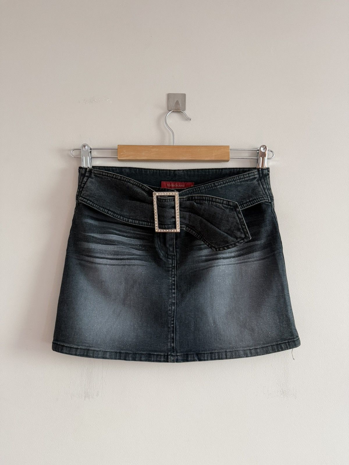 Vintage Vintage faded y2k sexy shiny glamour mini skirt Size 26" / US 2 / IT 38 - 1 Thumbnail