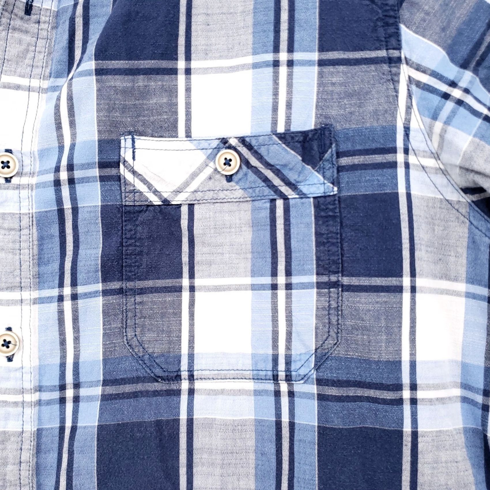 Cremieux Cremieux Shirt Mens L Large Blue Plaid Button-Up Short Sleeve Collection Casual Shirt Size US L / EU 52-54 / 3 - 5 Thumbnail