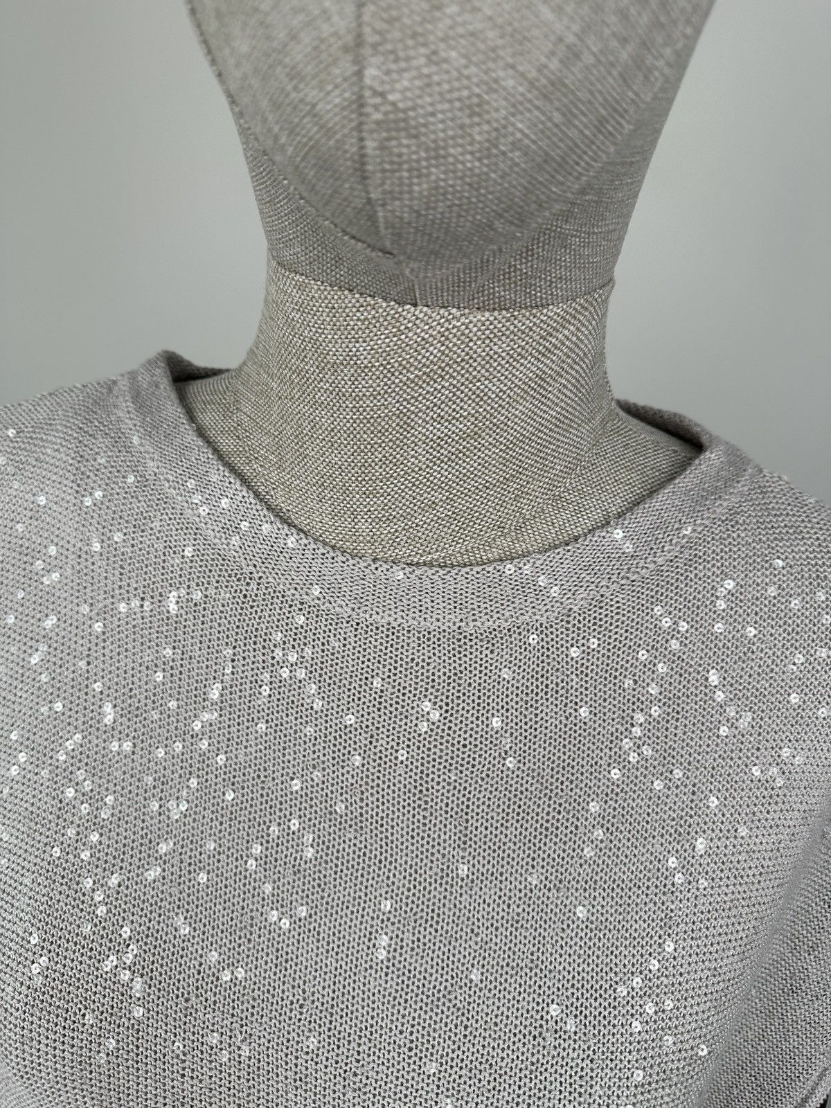Brunello Cucinelli BRUNELLO CUCINELLI Linen Silk Sequins Sleeveless Sweater Size M / US 6-8 / IT 42-44 - 11 Thumbnail