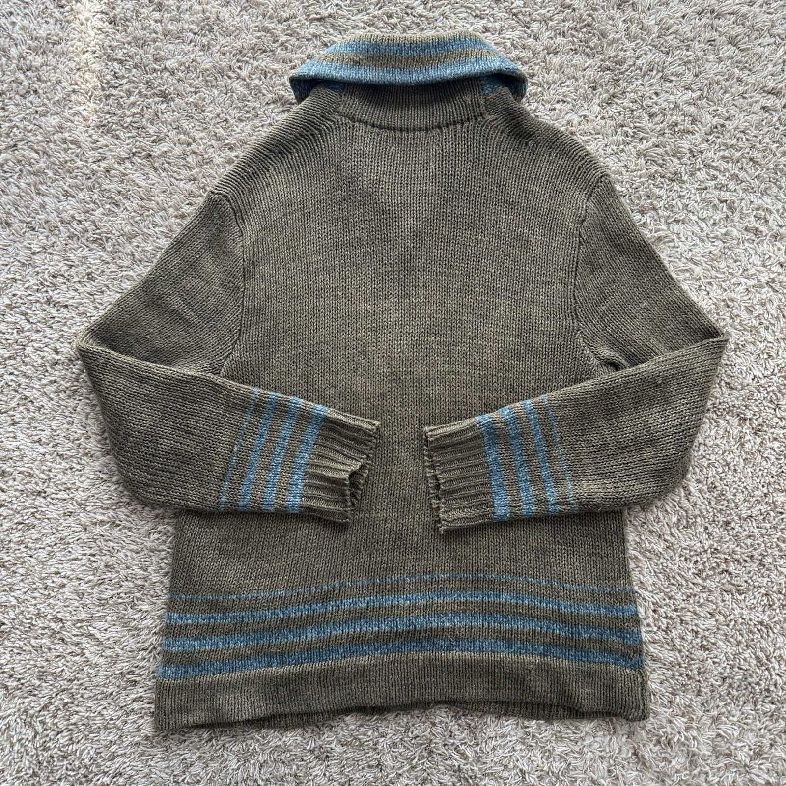 RRL Ralph Lauren × Ralph Lauren RRL Ralph Lauren Shawl Collar Cardigan Sweater Brown Linen Size US L / EU 52-54 / 3 - 2 Thumbnail