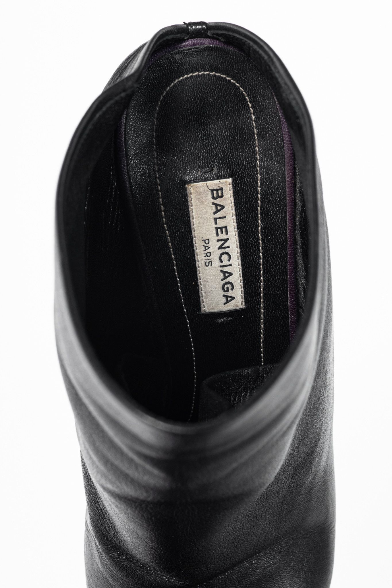 Balenciaga Balenciaga Black Leather Pointed-Toe Wedge Mules Size US 8.5 / IT 38.5 - 9 Thumbnail
