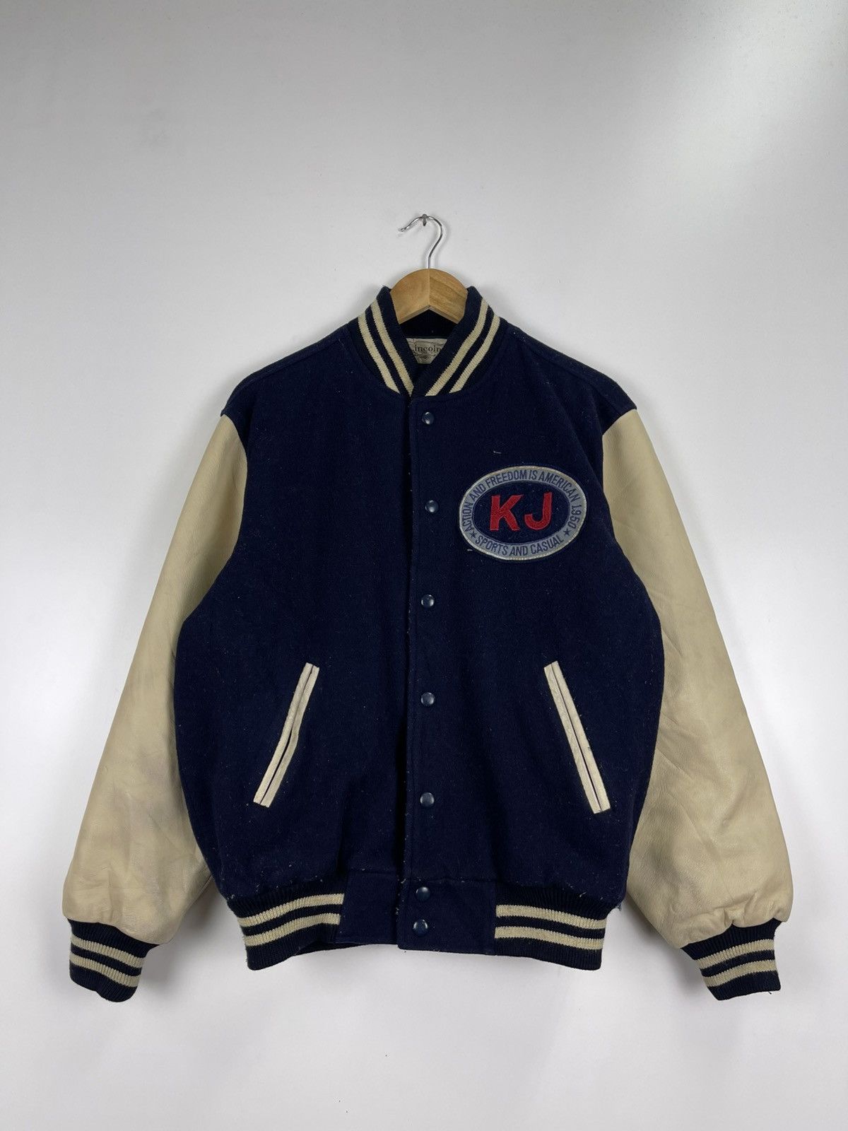 Vintage Vintage Lincoln Varsity Jacket Size US M / EU 48-50 / 2 - 2 Thumbnail