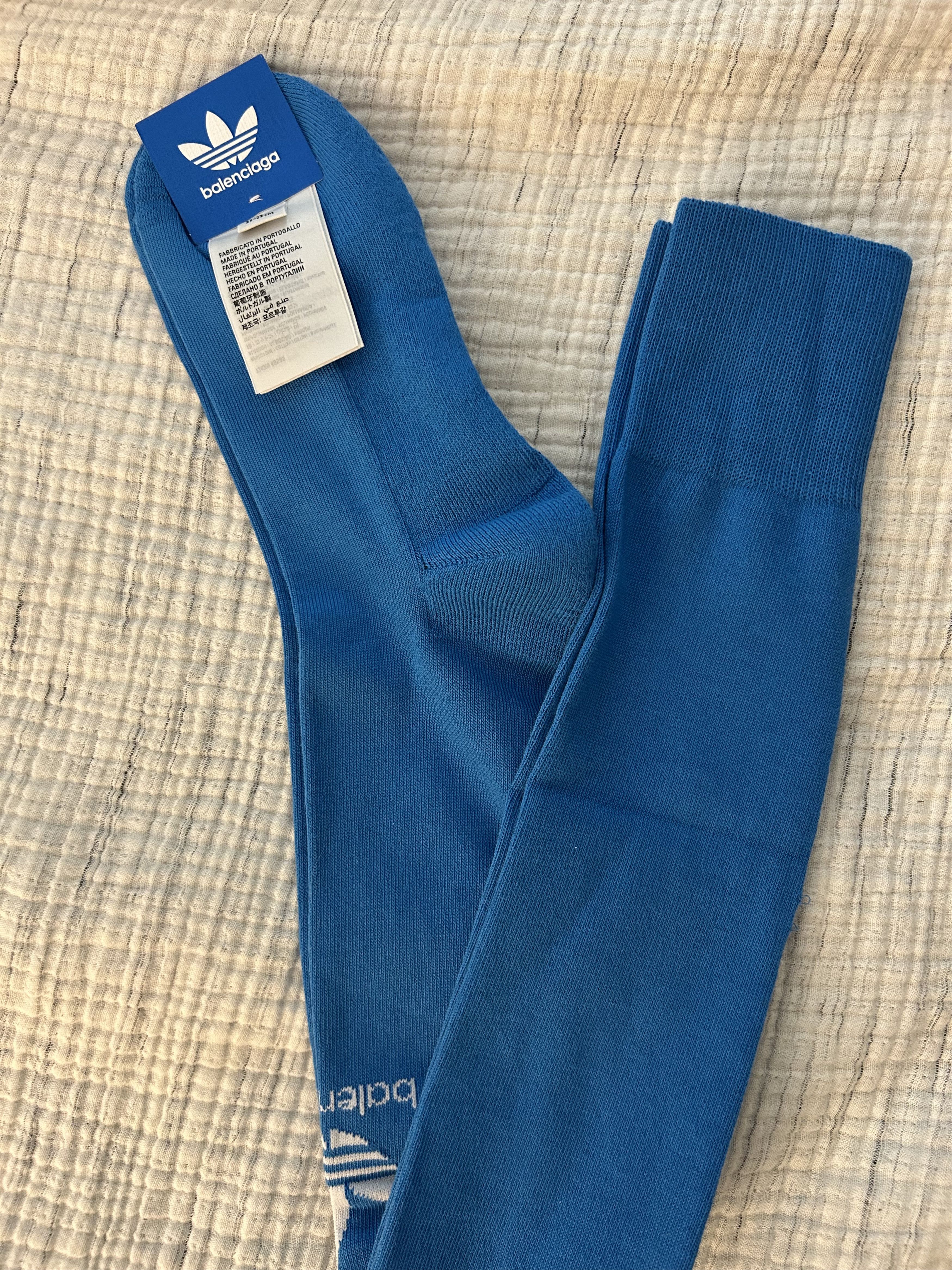 Balenciaga Adidas Balenciaga Blue Soccer Socks Size ONE SIZE - 1 Thumbnail