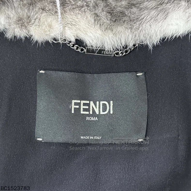 Fendi Fendi Red-lined gradient mink fur coat Size S / US 4 / IT 40 - 5 Thumbnail