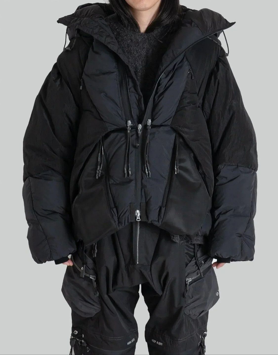 Hamcus HAMCUS URANUS CONVERTIBLE DOWN JKT BLACK | Grailed