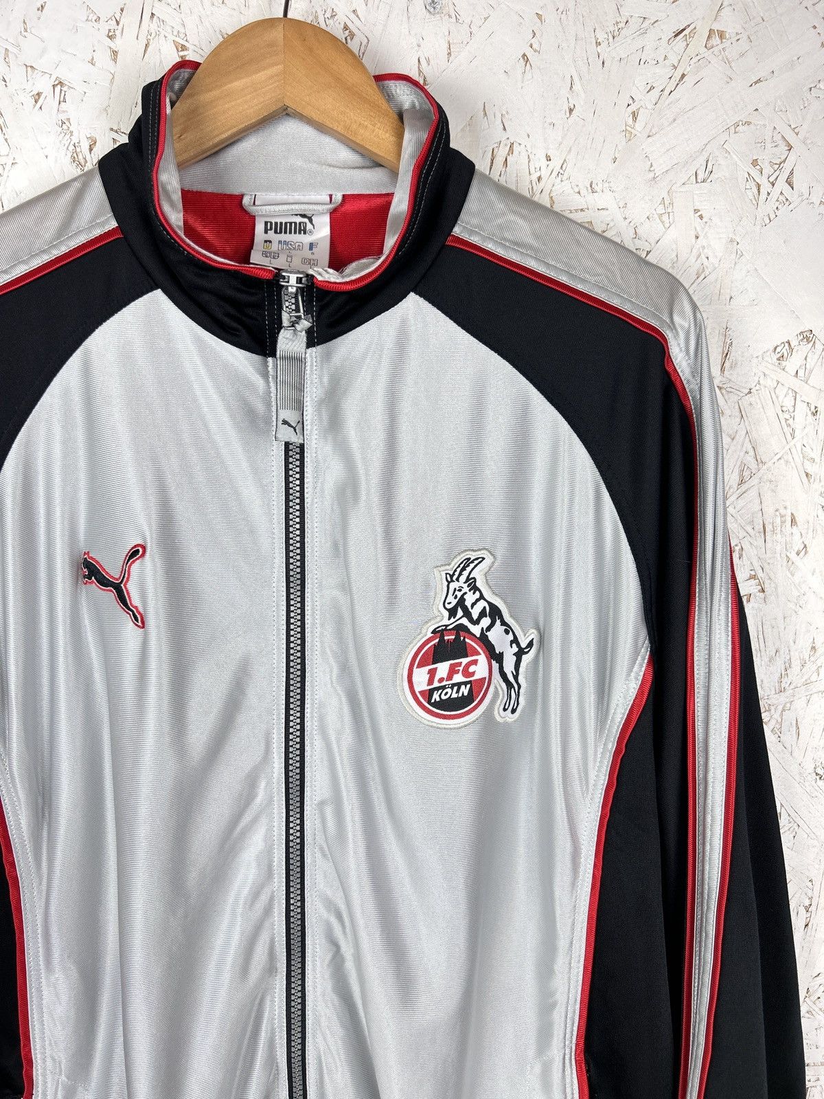 Puma 90s Vintage Puma 1. FC Koln 1998/99 Soccer Tracksuit Jacket Size US L / EU 52-54 / 3 - 2 Thumbnail