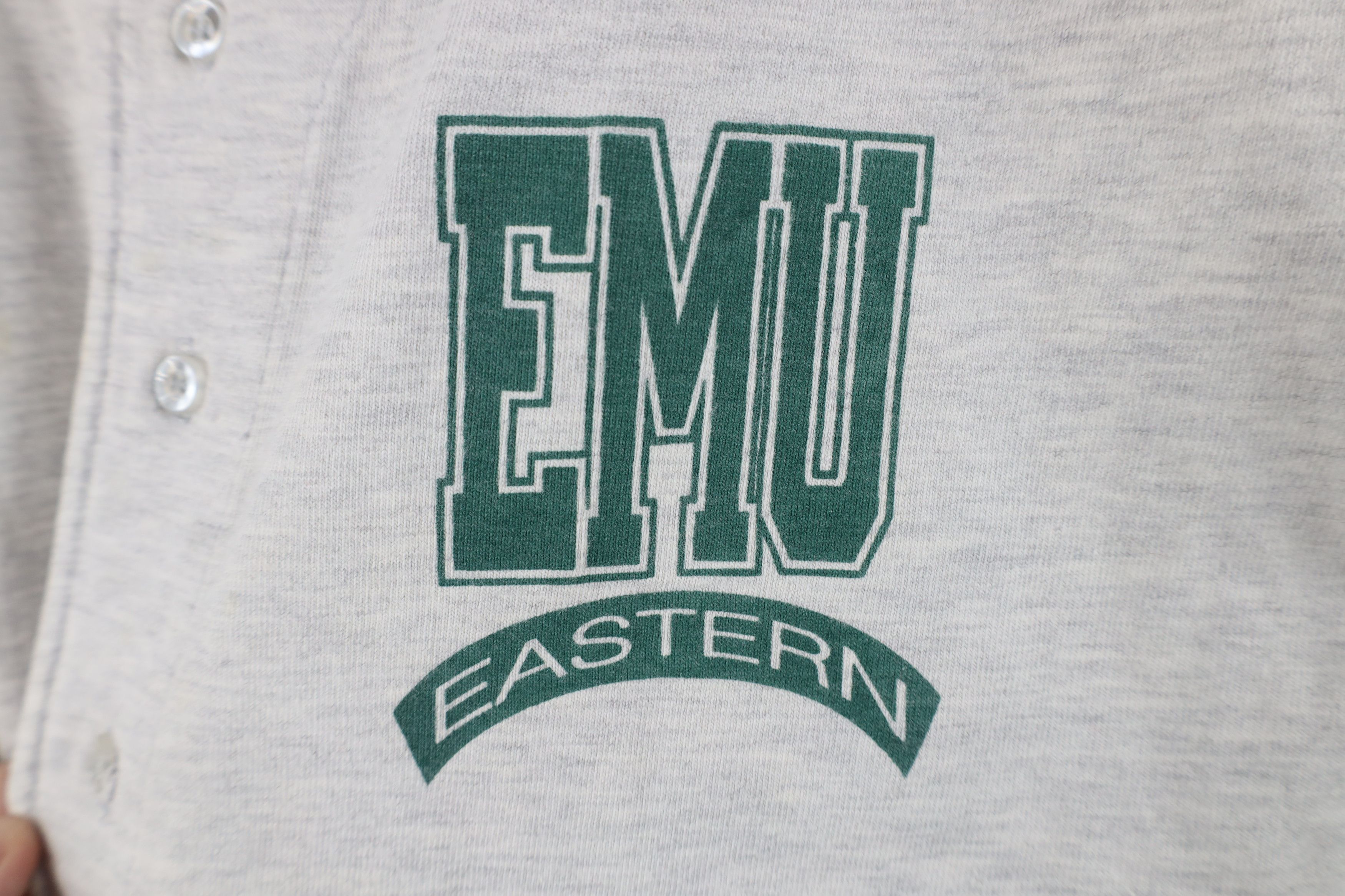 Vintage Vintage 90s Eastern Michigan University Baseball Jersey USA Size US XL / EU 56 / 4 - 4 Thumbnail