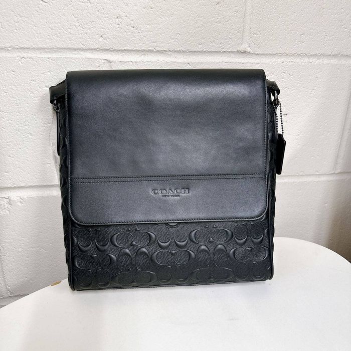 Coach Coach 4006 Houston Map Bag In Signature Leather in Black | Grailed