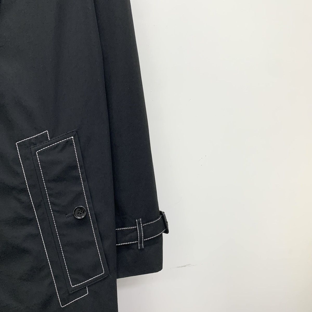 Burberry Burberry Black Cotton Long Sleeve Trench Coat Jacket Size M / US 6-8 / IT 42-44 - 4 Thumbnail