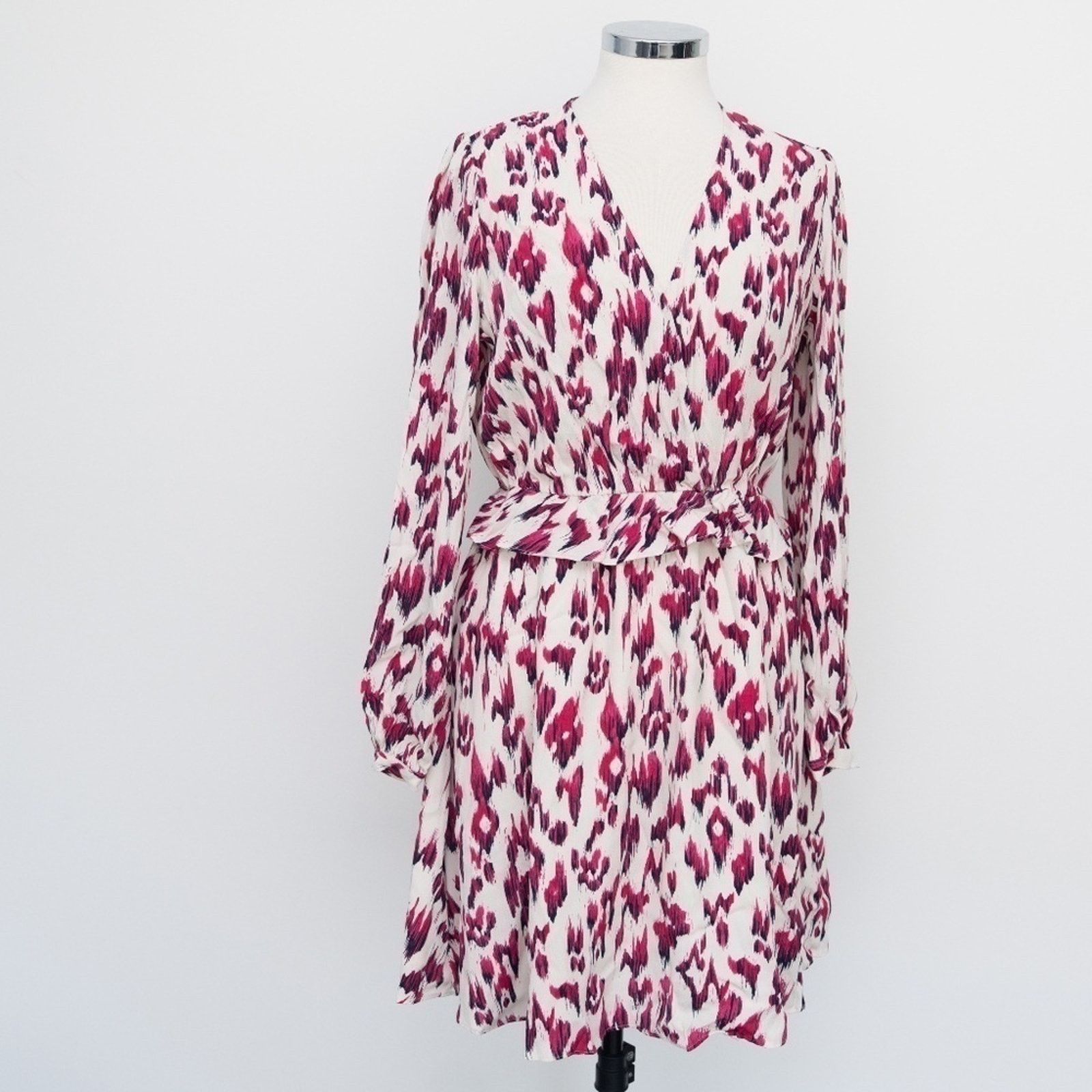 Scotch & Soda Scotch & Soda. Wrap Dress In Brushed Ikat Cherry Pie. Size M / US 6-8 / IT 42-44 - 1 Thumbnail