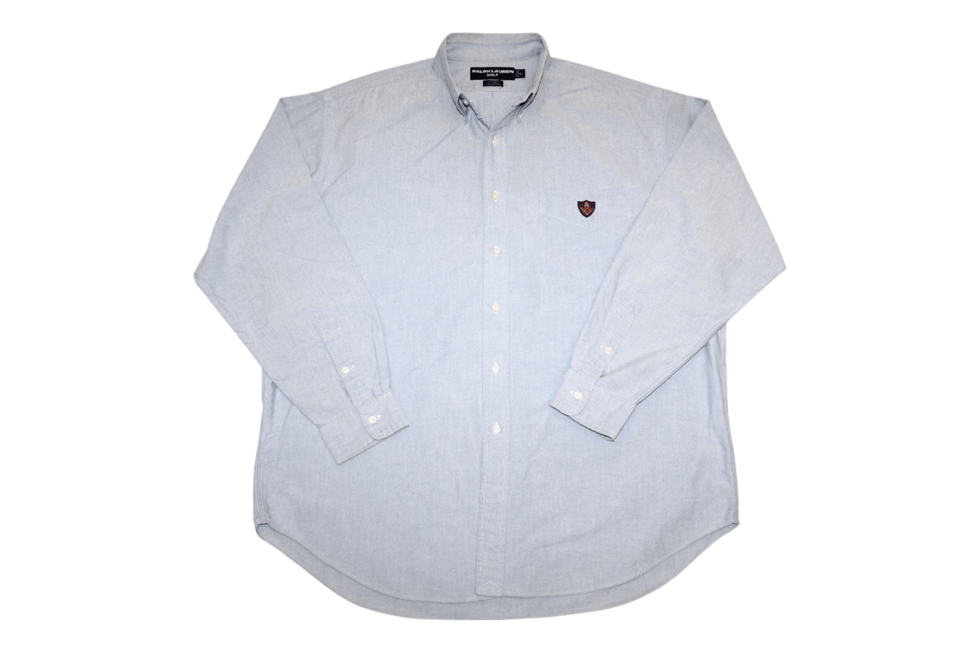 Ralph Lauren 90's Ralph Lauren Golf Tilden Button-down oxford blue shirt Size US XL / EU 56 / 4 - 1 Thumbnail