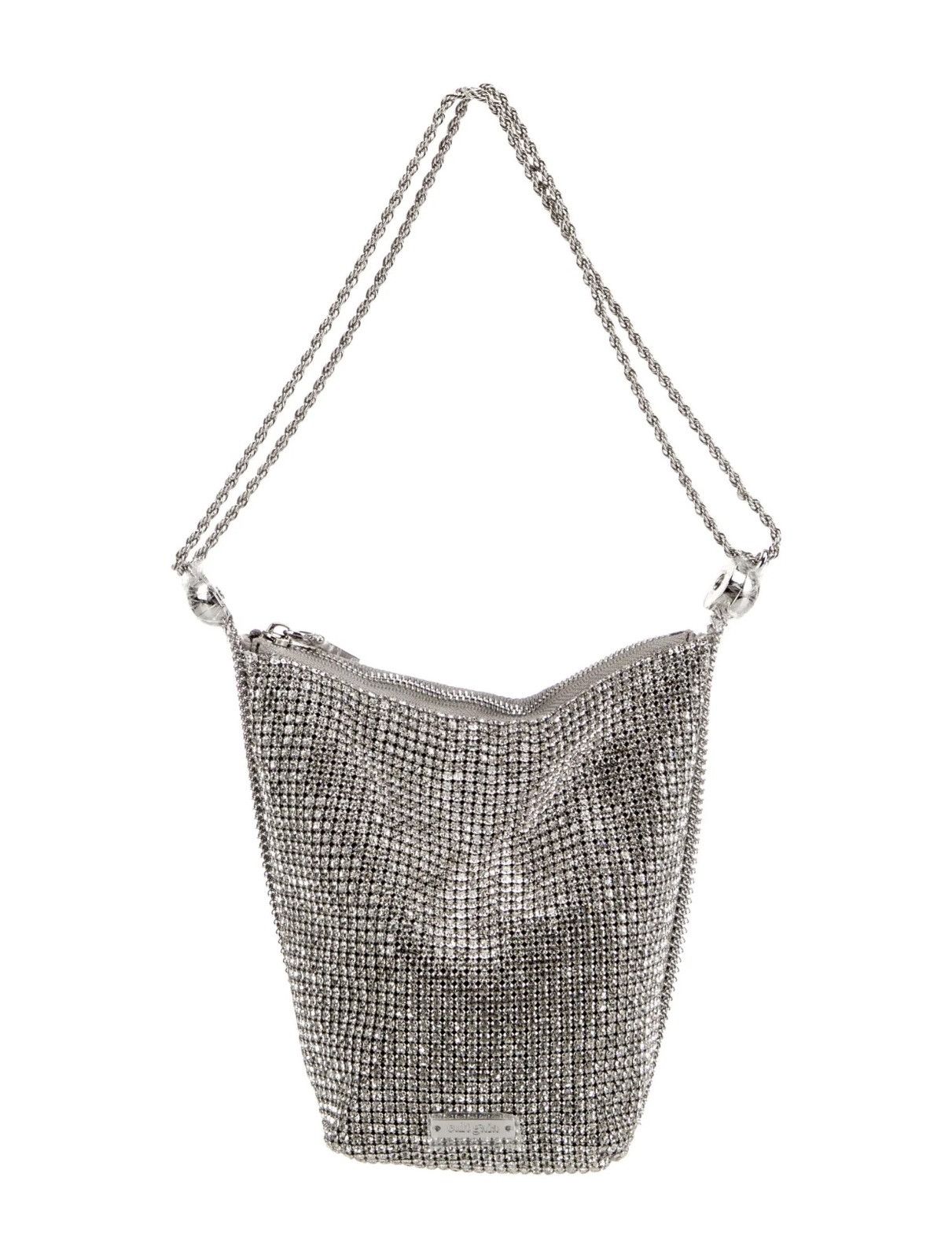 Cult Gaia os11x0326 Size: OS / Rhinestone Bucket Bag in Silver Size ONE SIZE - 1 Thumbnail