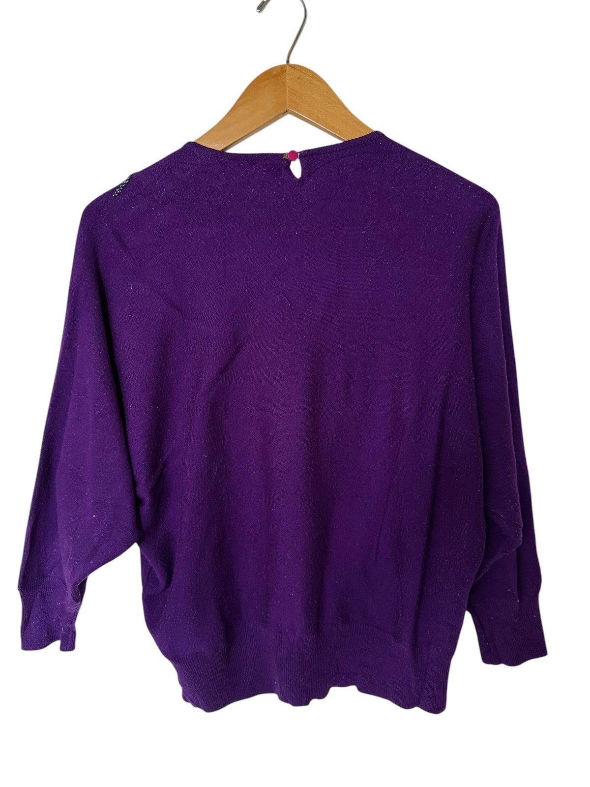 The Unbranded Brand Vintage Unbranded Grape Knitwear Sweater Size XL / US 12-14 / IT 48-50 - 5 Thumbnail