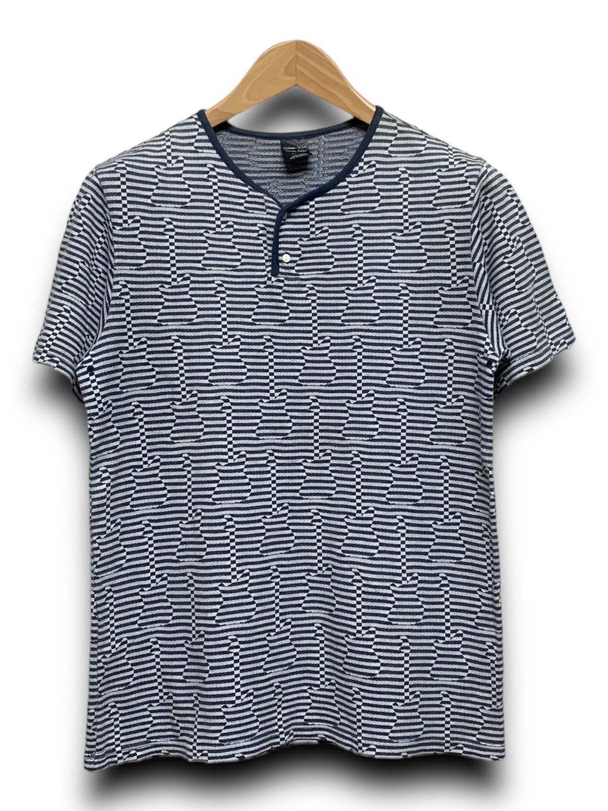 Designer × Japanese Brand × Number (N)ine NUMBER (N)INE STRIPES GUITAR MONOGRAM JAPANESE BRAND SHIRT Size US L / EU 52-54 / 3 - 1 Thumbnail