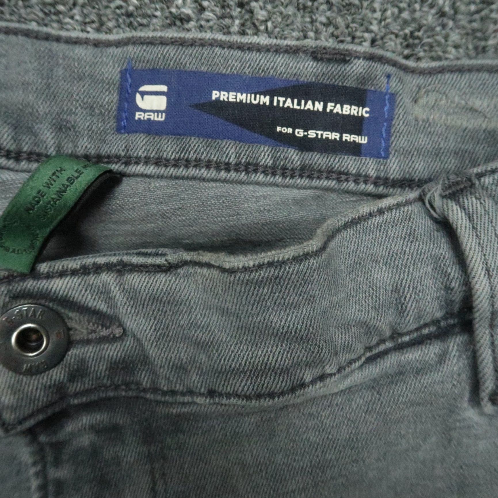 G-Star G Star Jeans Mens 38x32 Gray 5-Pocket Slim Denim Cotton 3D Zip Knee Arc Vintage: No Mens Size US 38 / EU 54 - 5 Thumbnail