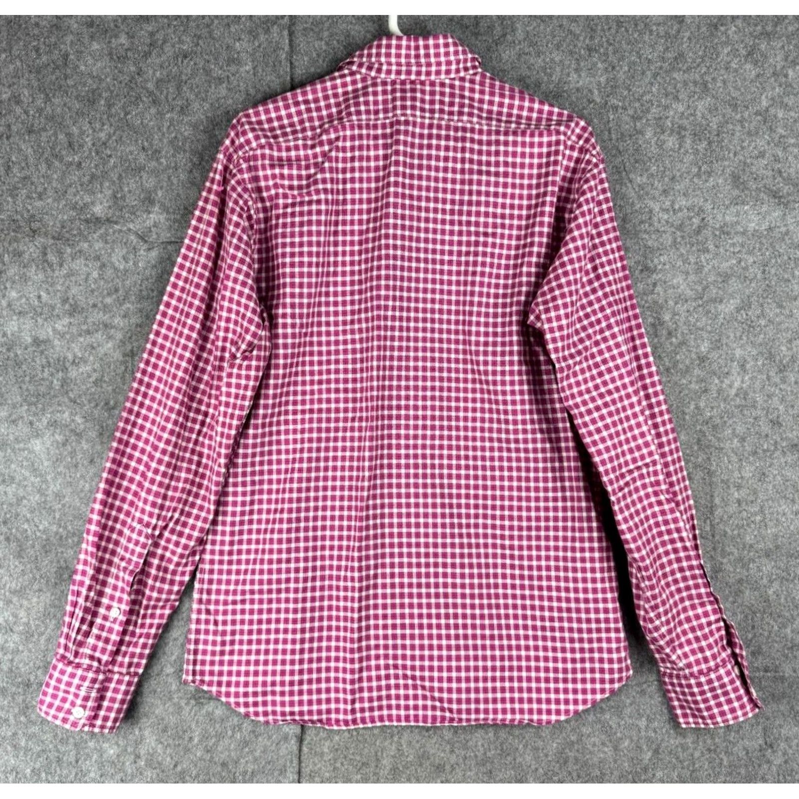 Taylor Stitch Taylor Stitch Flannel Shirt Men's XL Pink White Button-Up Mid Weight Cotton Size US XL / EU 56 / 4 - 3 Thumbnail