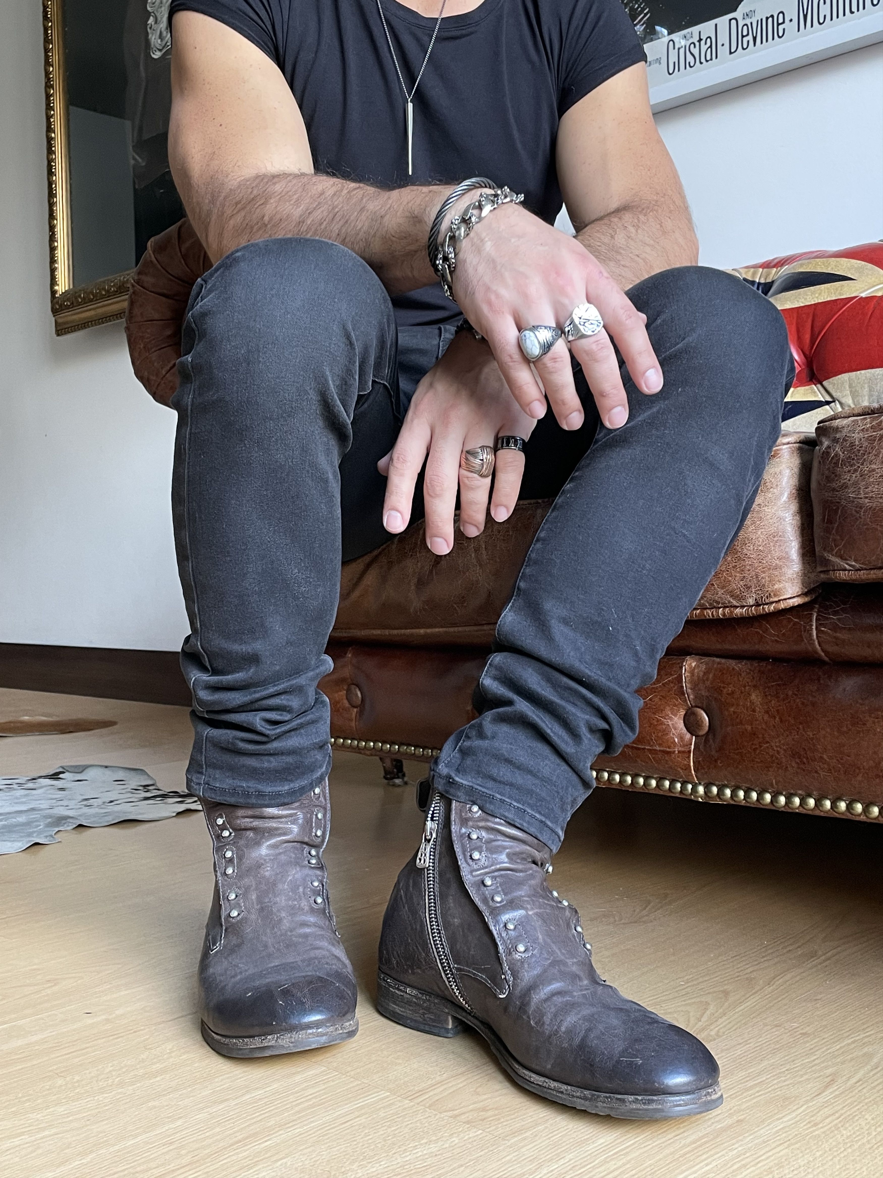 Allsaints AS 98 All Saints Brown Leather Boots Distressed Size US 10 / EU 43 - 7 Thumbnail
