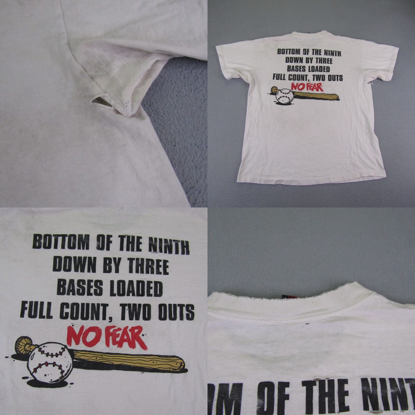 No Fear VINTAGE No Fear Shirt Mens XL White Single Stitch Distressed 90s Tee Shirt Mens XL White 90s Grunge Outdoors Corps? Size US XL / EU 56 / 4 - 8 Thumbnail