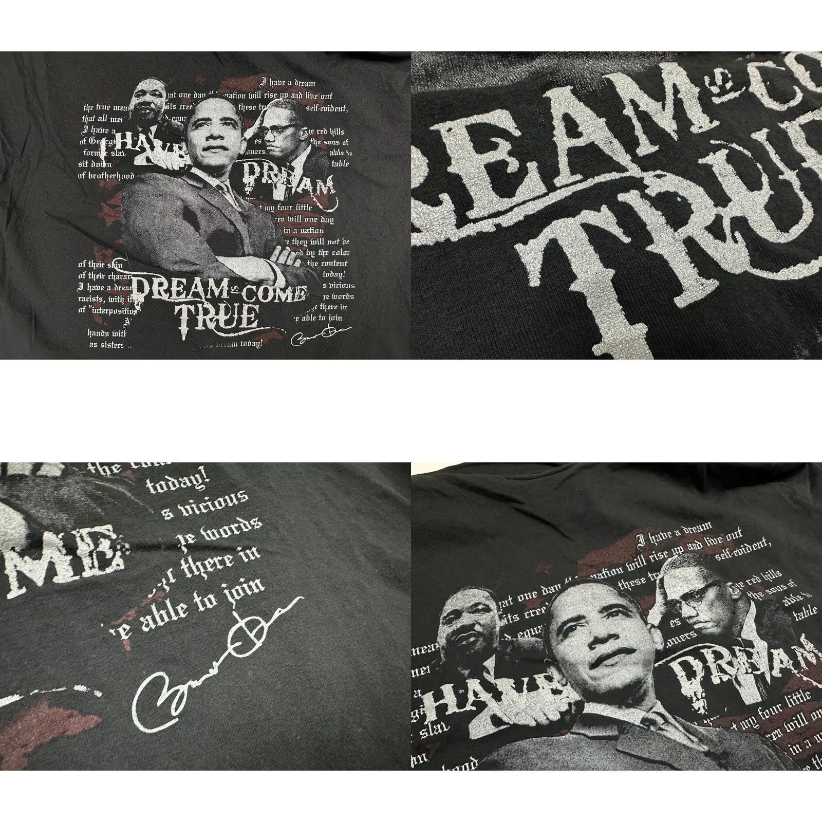Vintage VINTAGE Obama TND 3XL USA Shirt Mens Black Y2K Dreams Come True Graphic Print Jersey Cotton Short Sleeve Crew Neck USA Hip Hop 2000s Size US XXL / EU 58 / 5 - 8 Thumbnail