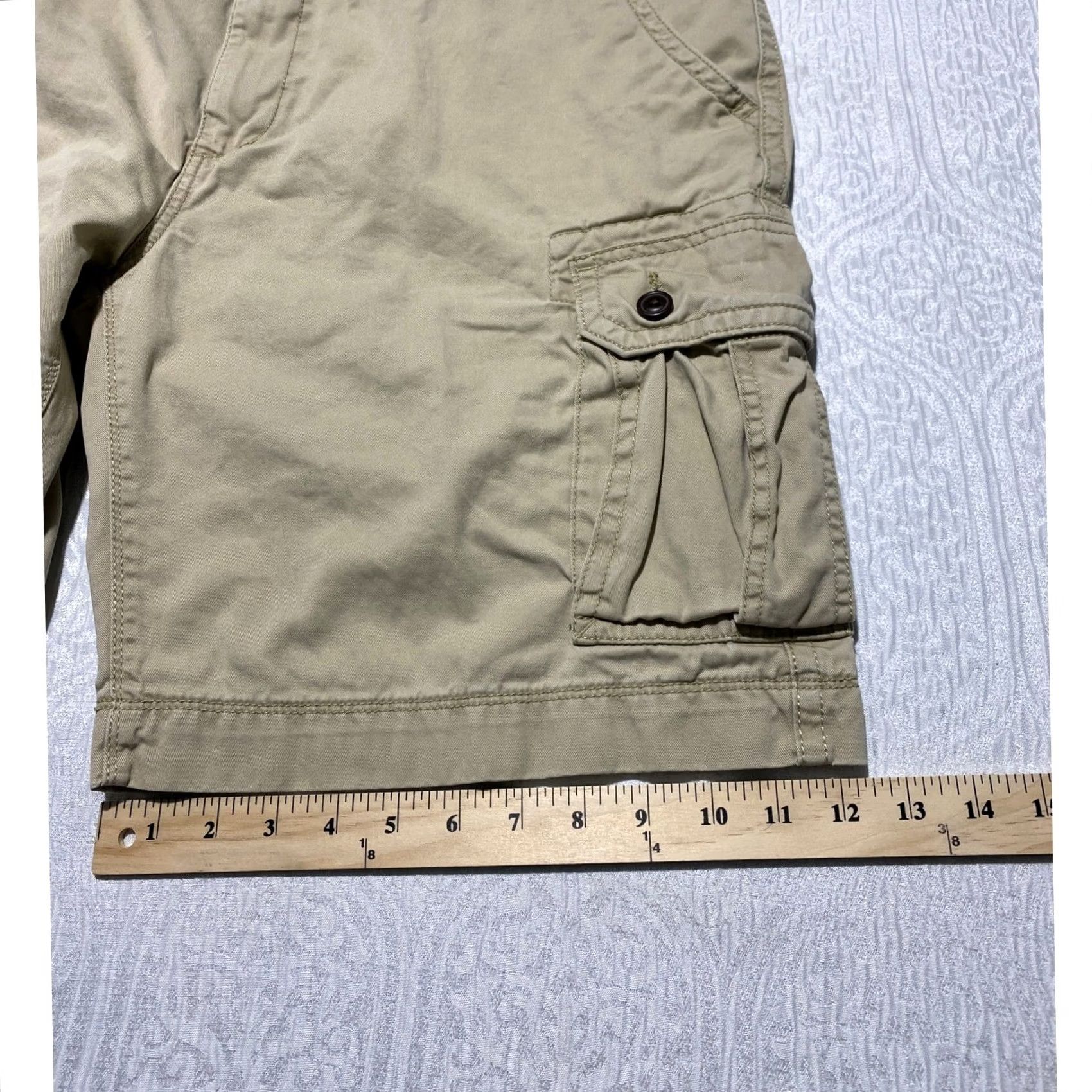 Vintage Arizona Jean Co Mens Khaki Cargo Shorts Size 38 Tan Cotton Twill Utility Casual Size US 38 / EU 54 - 7 Thumbnail