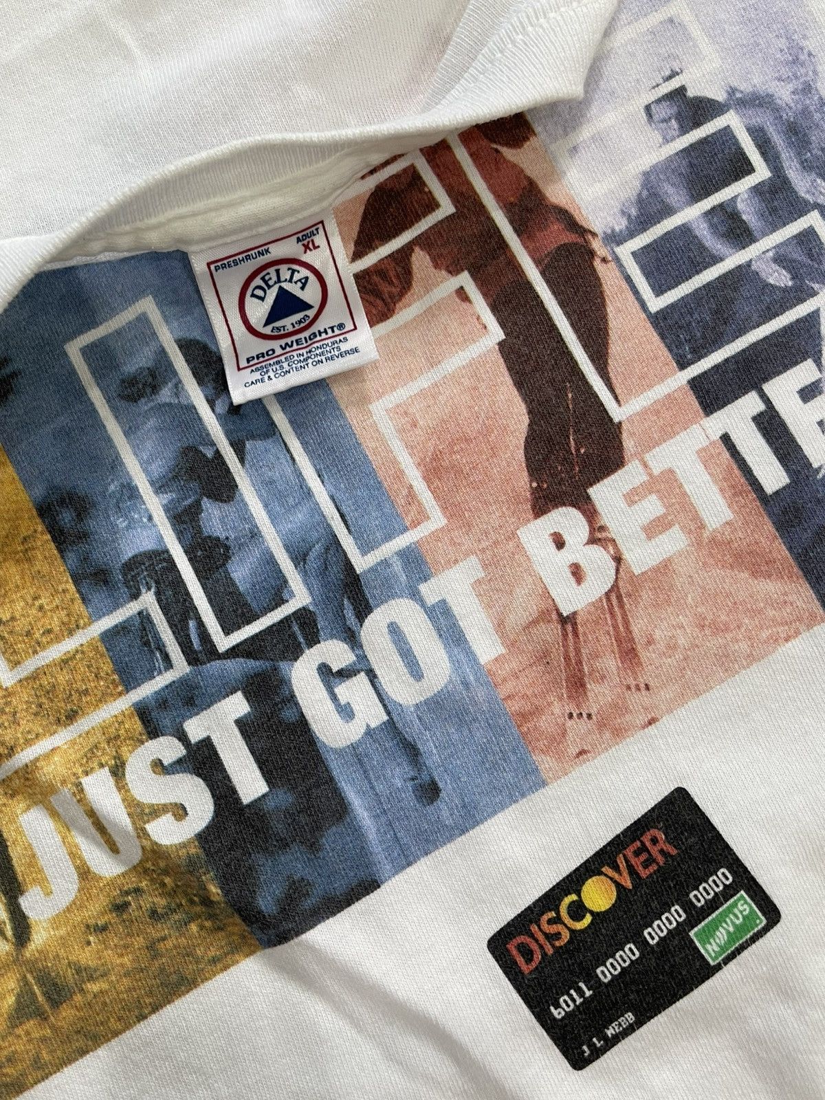 Vintage Discover Card Life Just Got Better Graphic Tee Size US XL / EU 56 / 4 - 3 Thumbnail