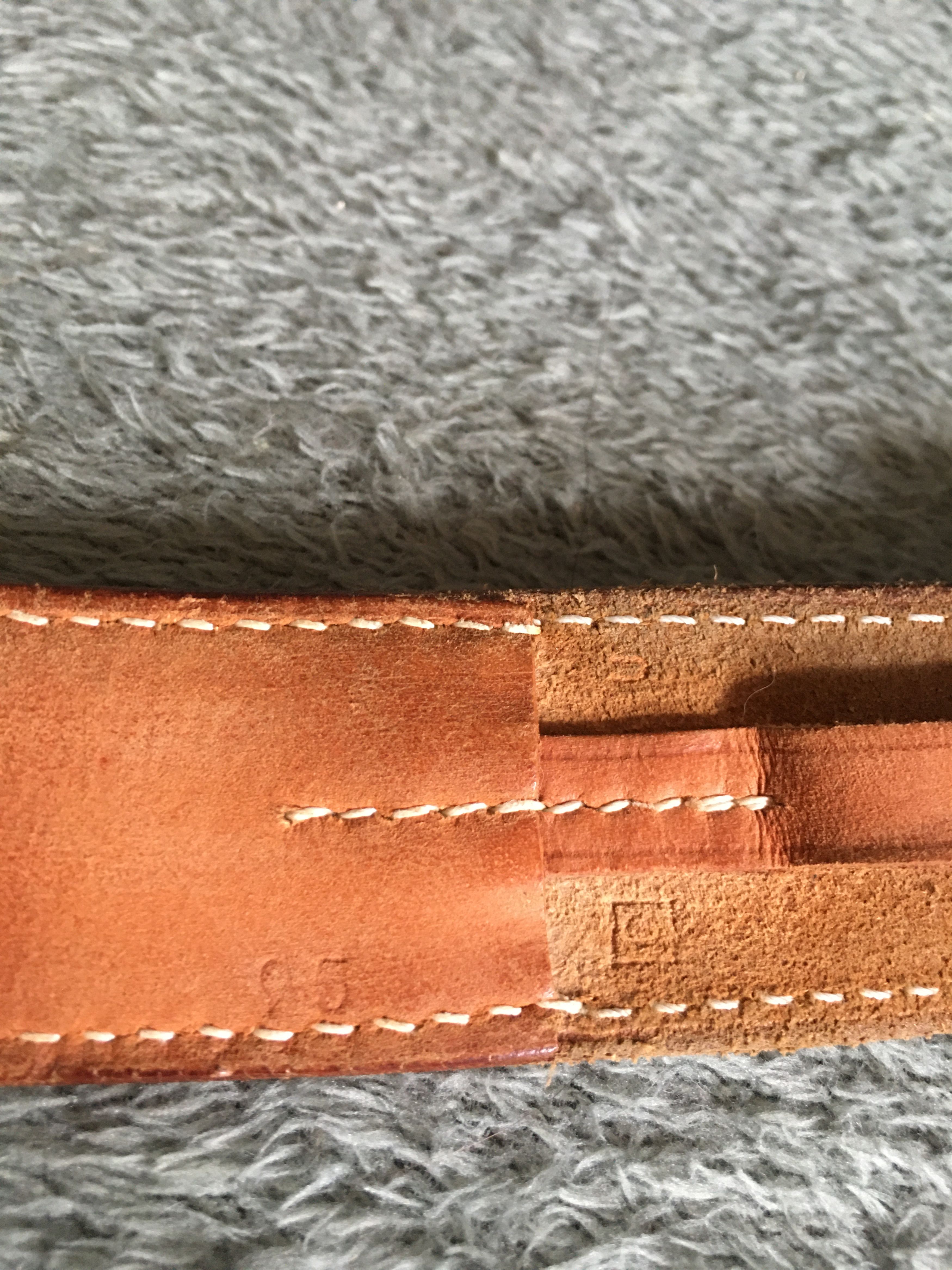 Hermes Hermes Etriviere Leather Belt Vintage 2000s Size 95 Size ONE SIZE - 10 Thumbnail